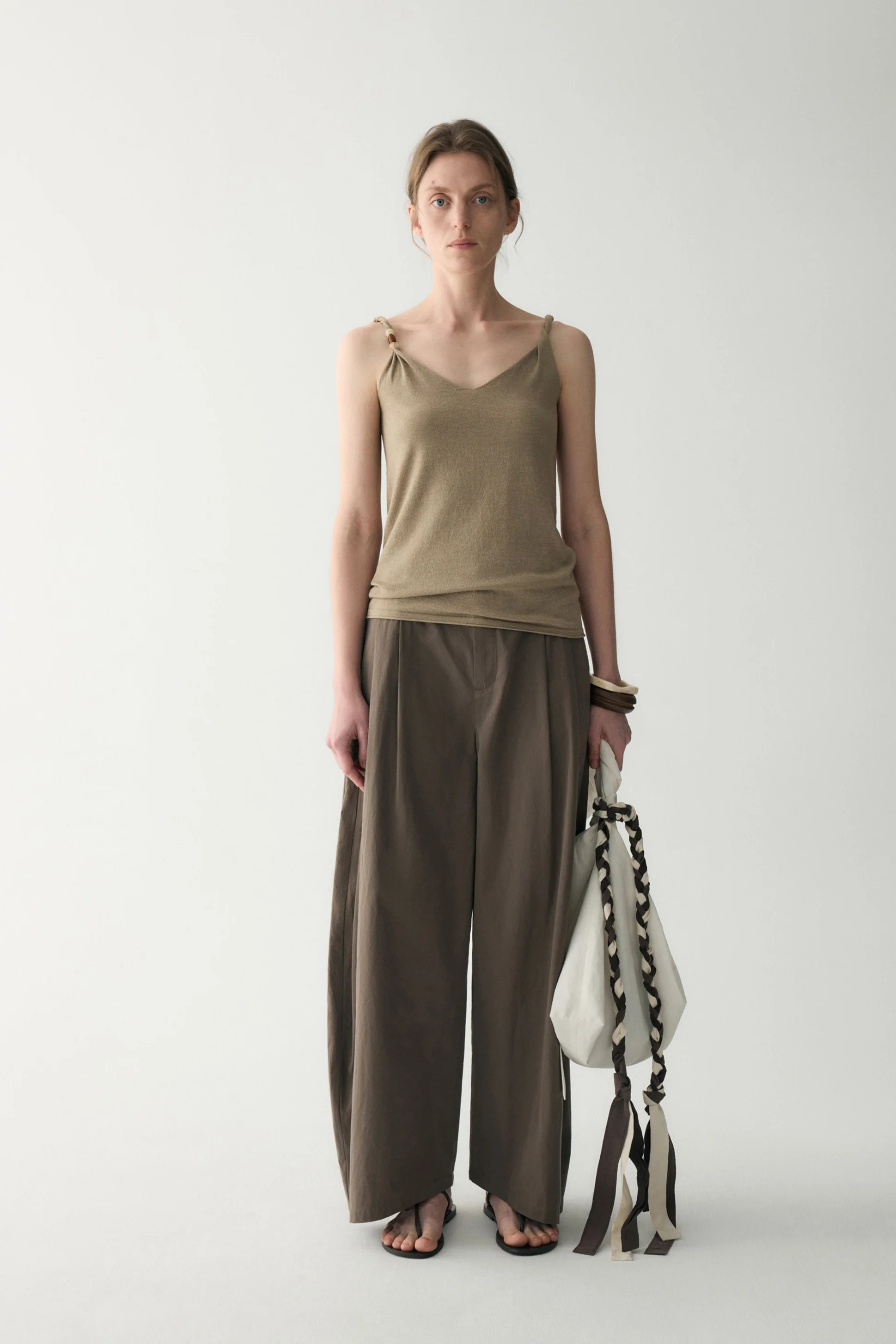 Linen V-neck Knitted Top - Image 5