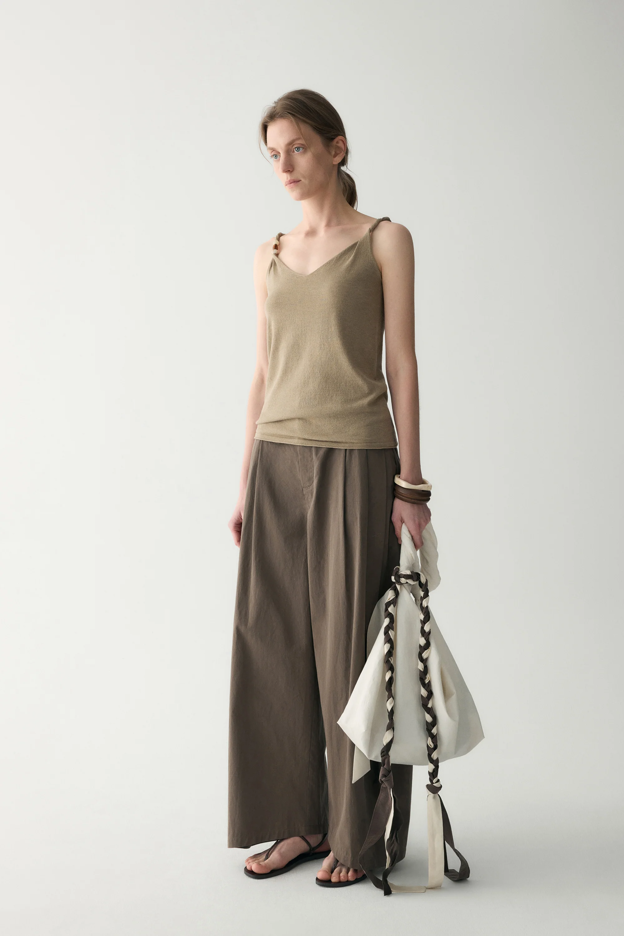 Linen V-neck Knitted Top - Image 6