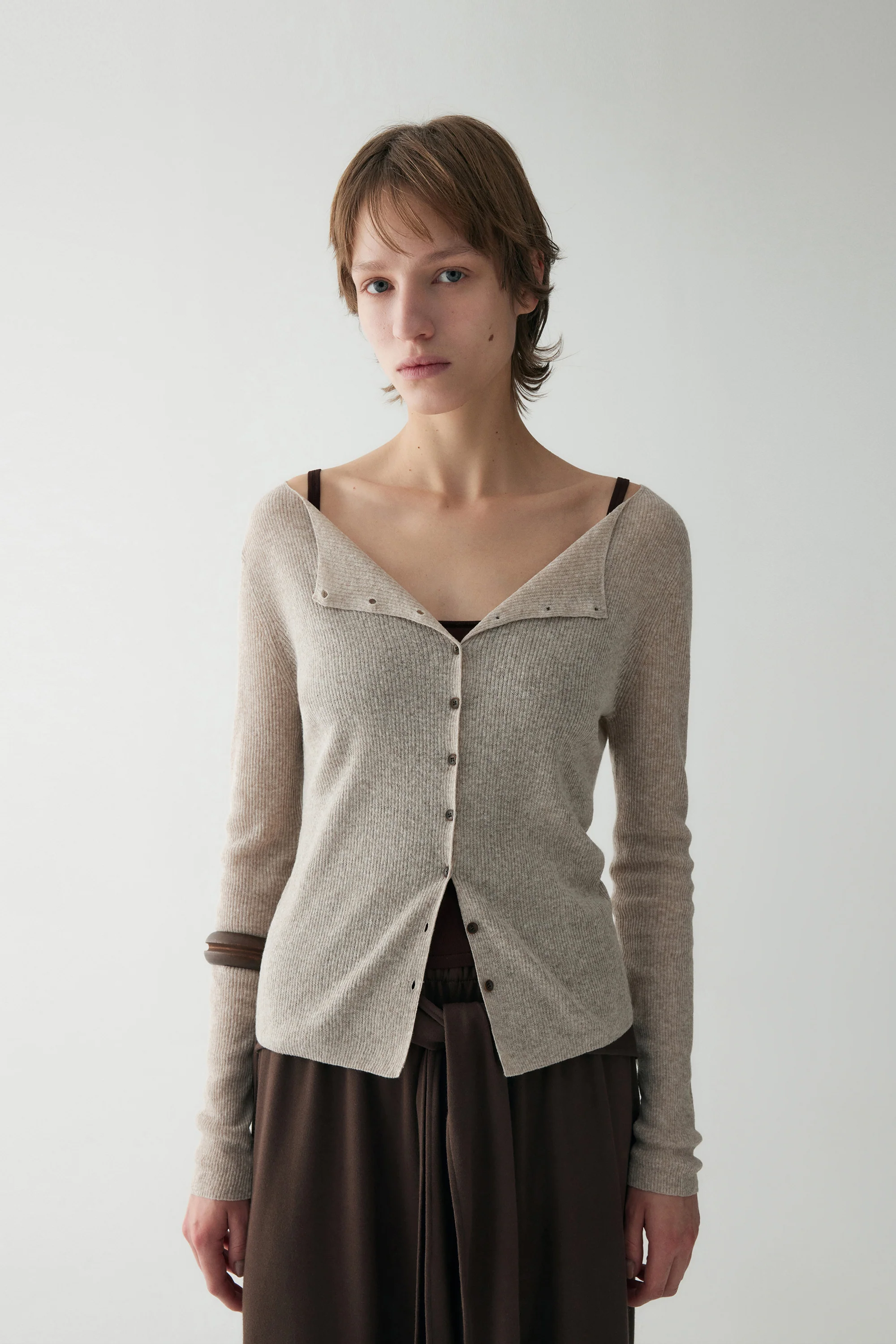 Cotton-linen Knitted Cardigan