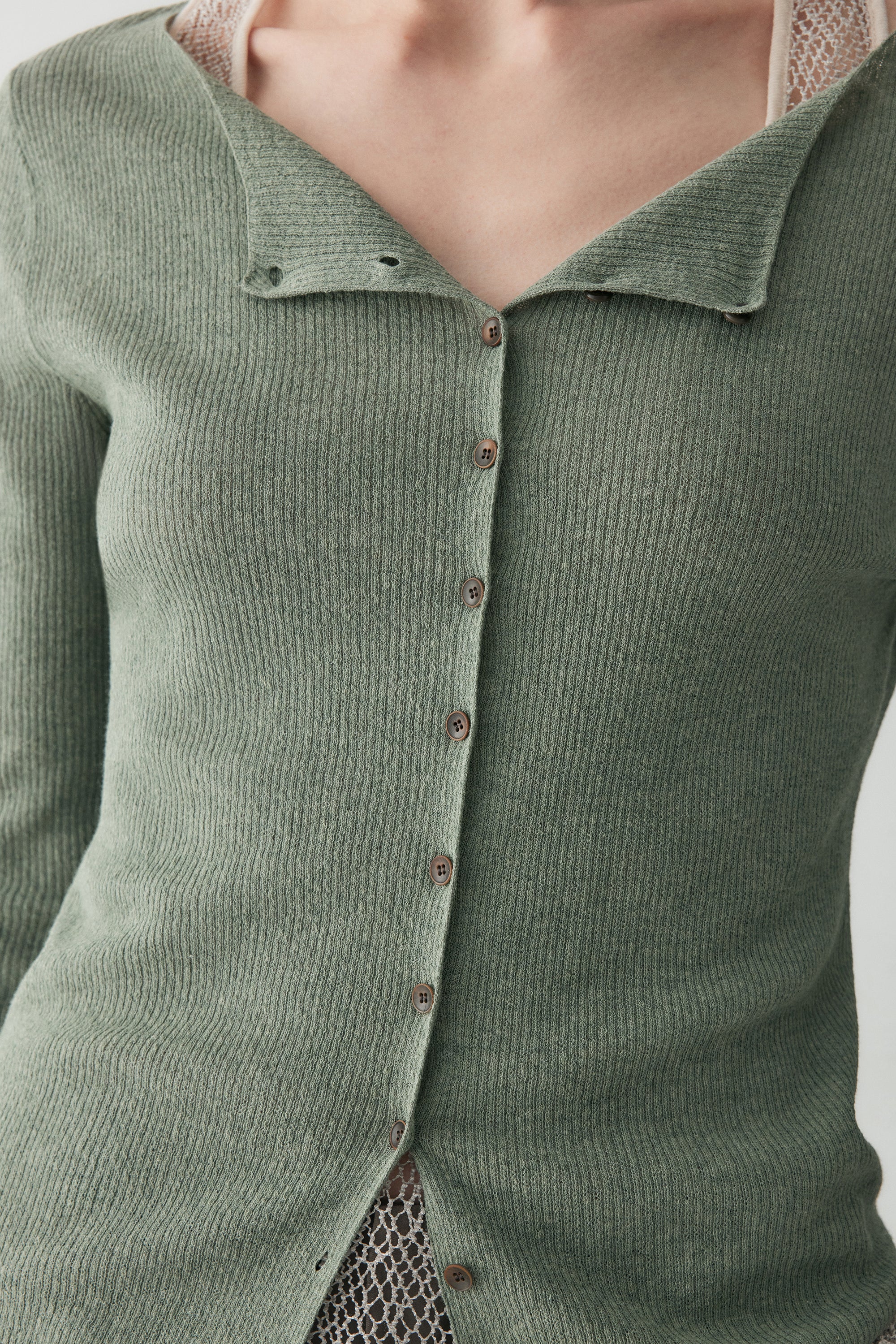 Cotton-linen Knitted Cardigan - Image 10