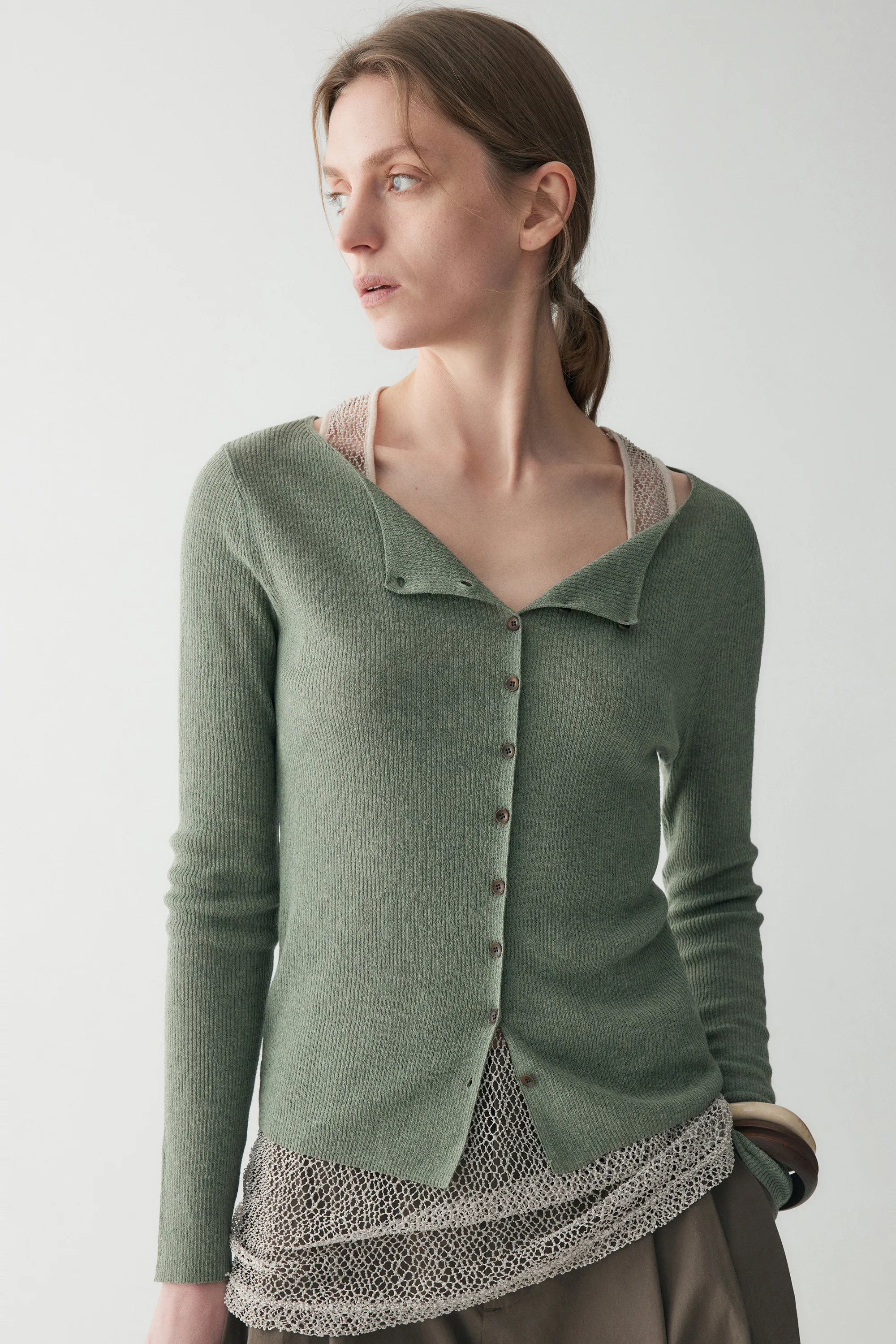 Cotton-linen Knitted Cardigan - Image 7