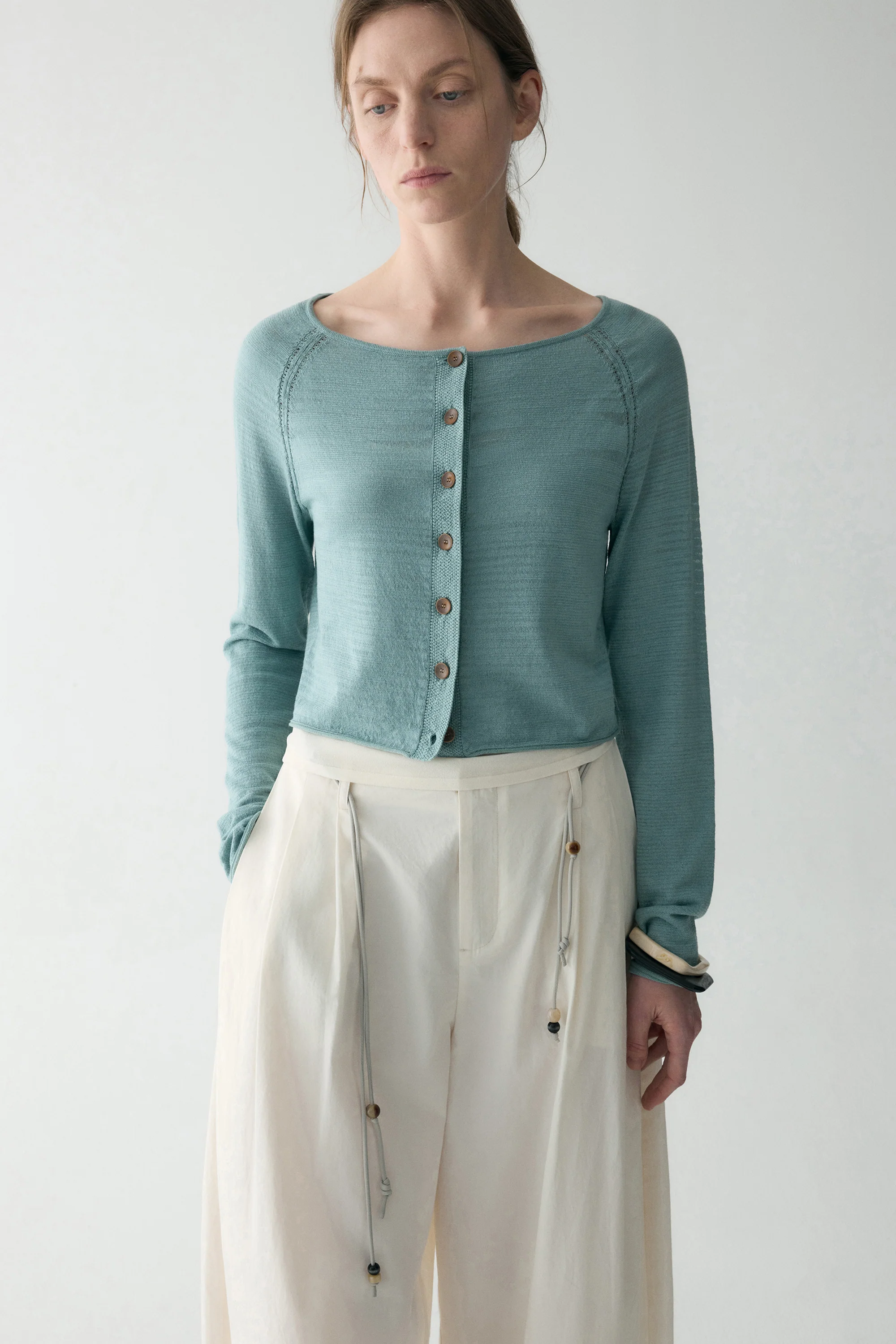 Round Neck Cardigan - Image 7