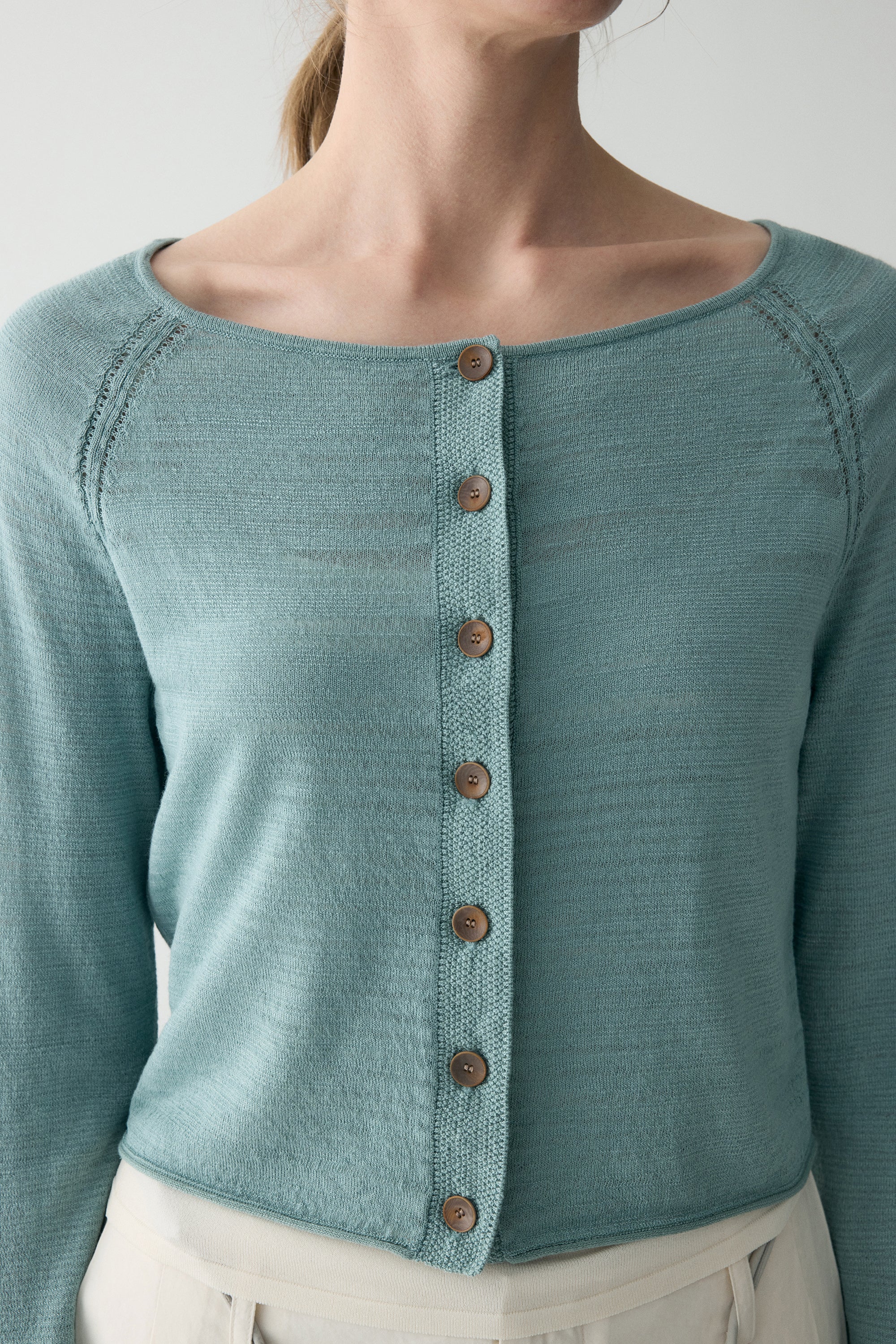 Round Neck Cardigan - Image 9