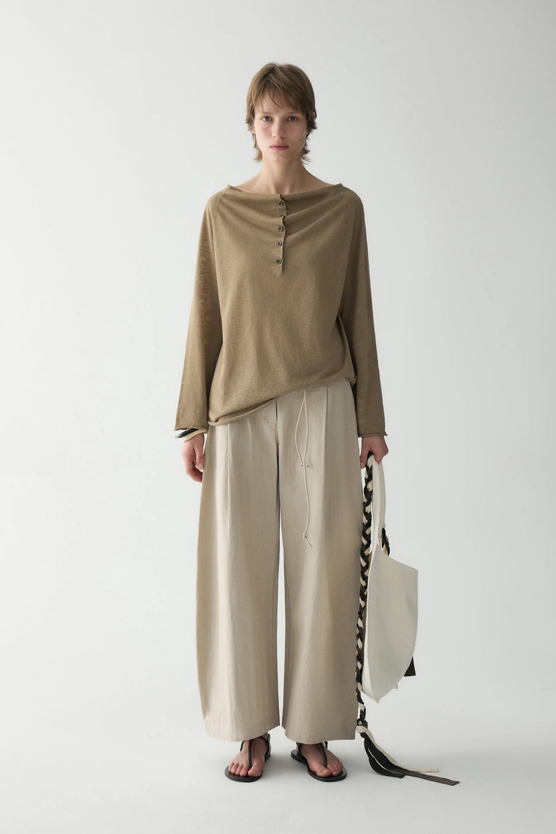 Button-up Pleated Blouse - Image 12