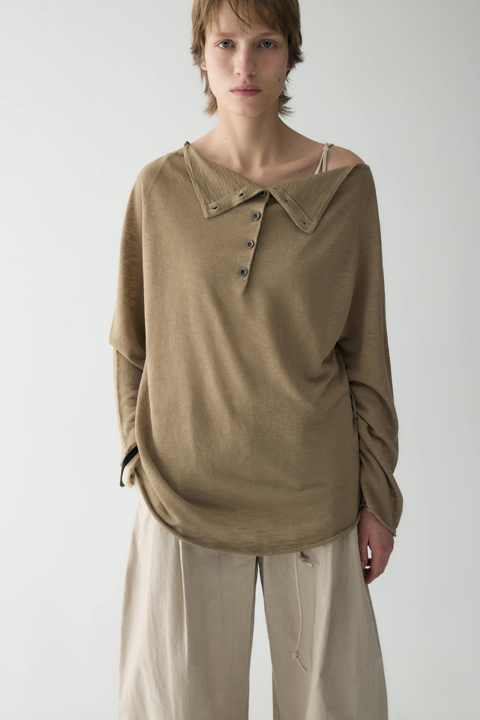 Button-up Pleated Blouse - Image 15