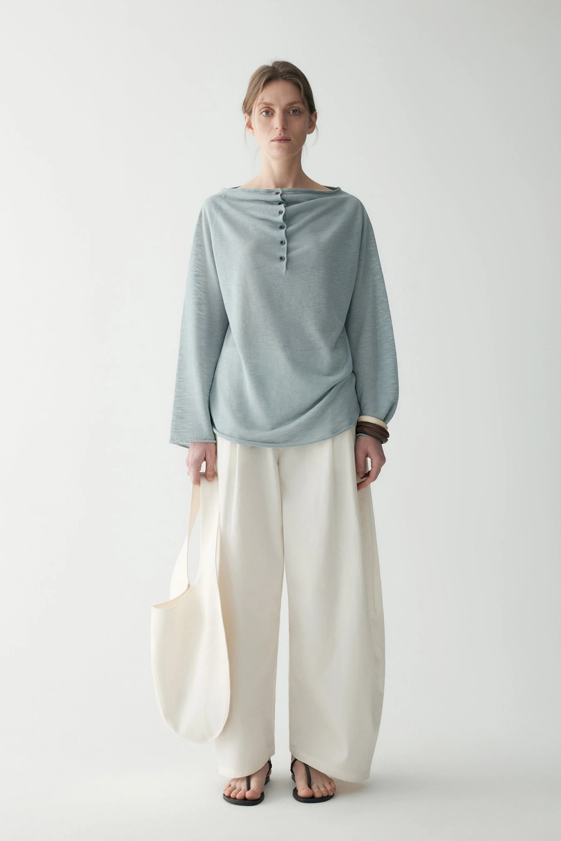 Button-up Pleated Blouse - Image 3