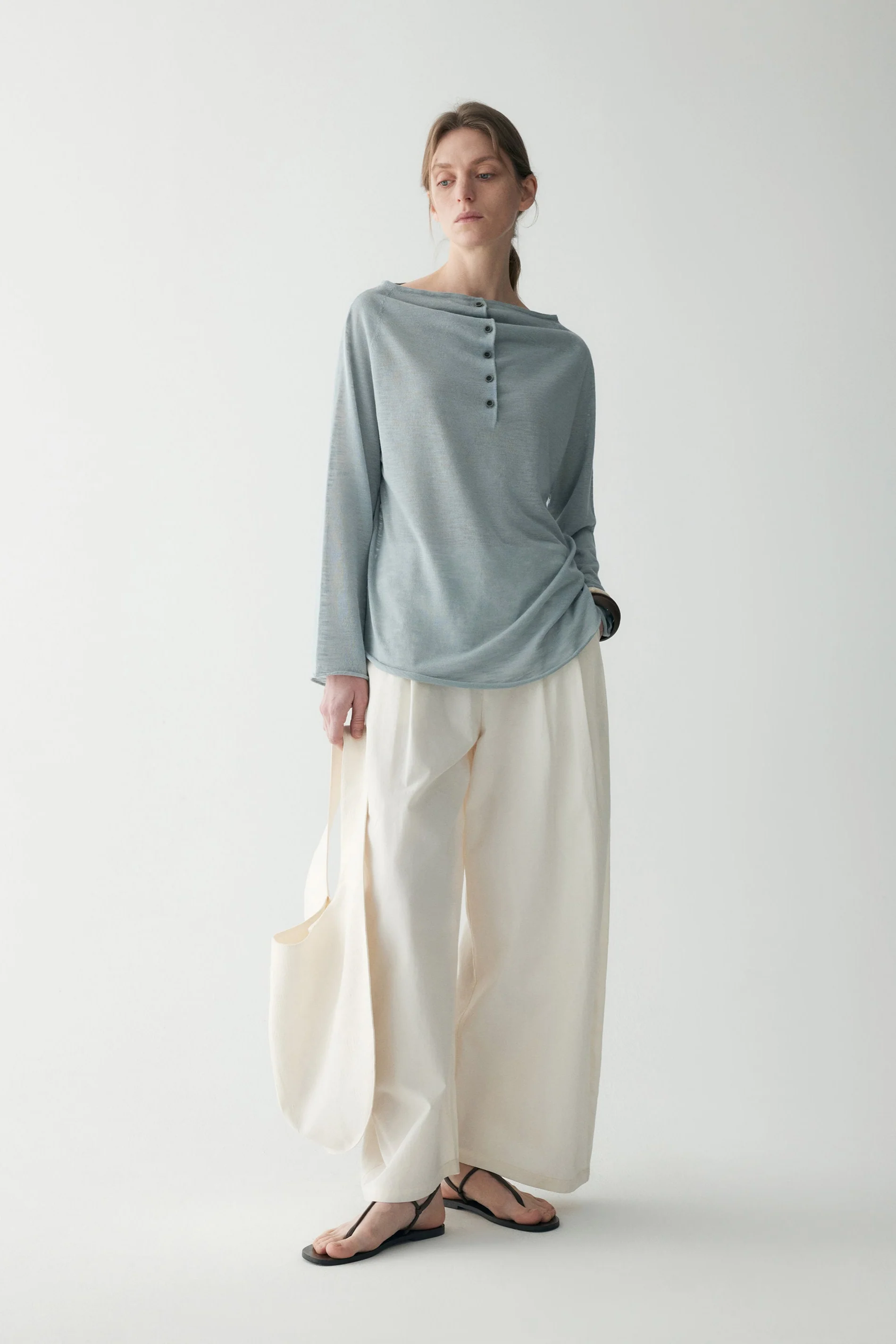 Button-up Pleated Blouse - Image 4