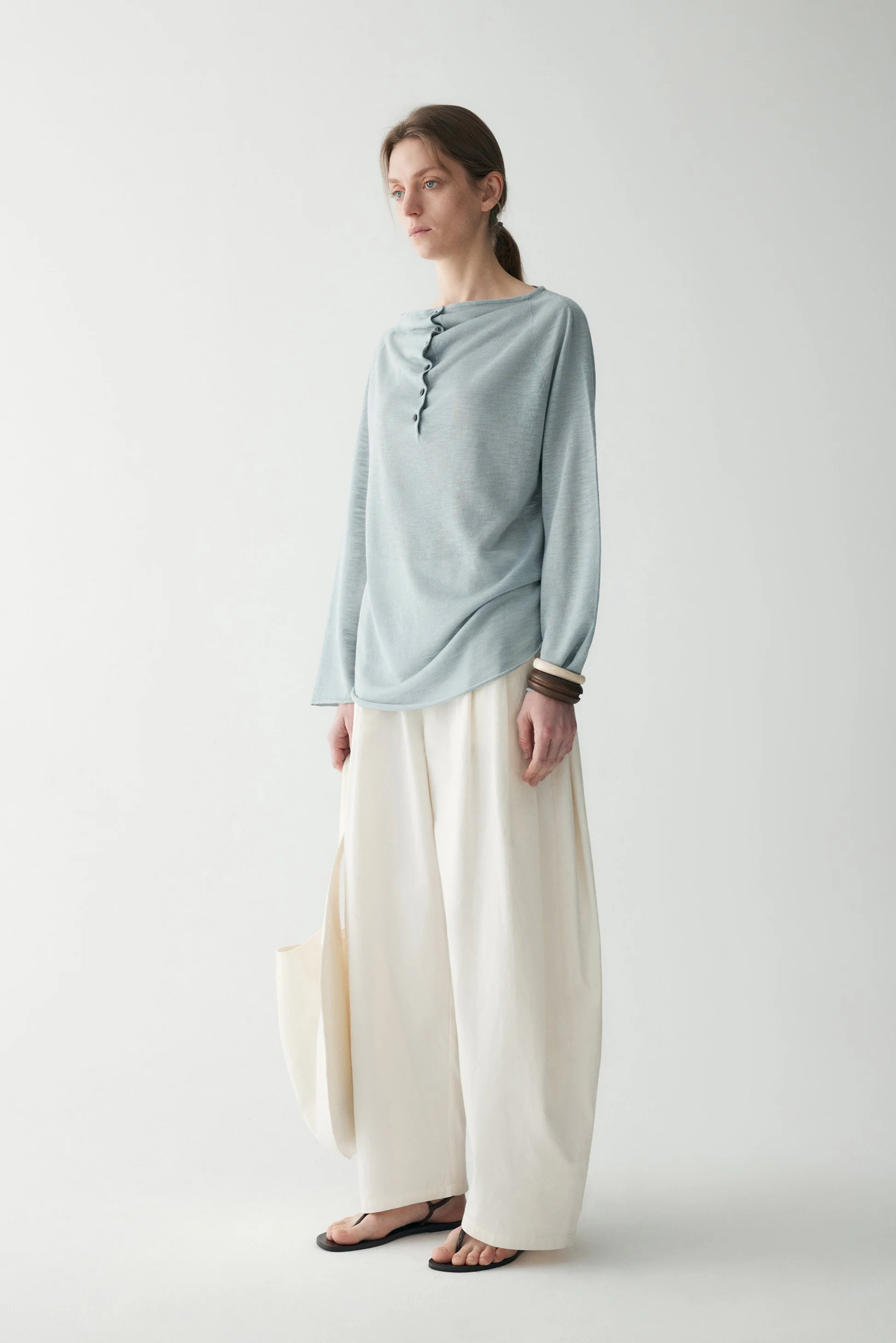 Button-up Pleated Blouse - Image 5