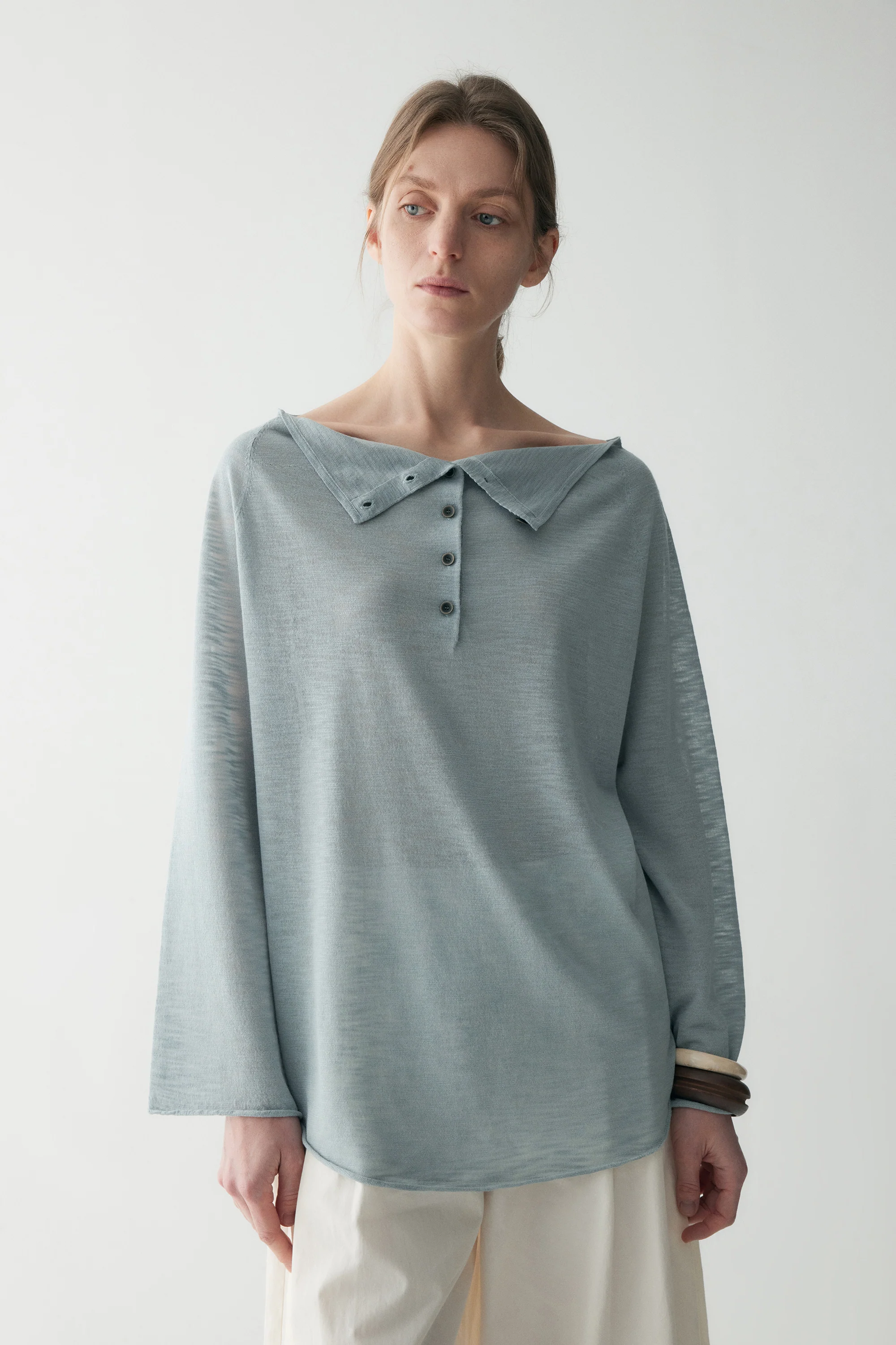 Button-up Pleated Blouse - Image 6
