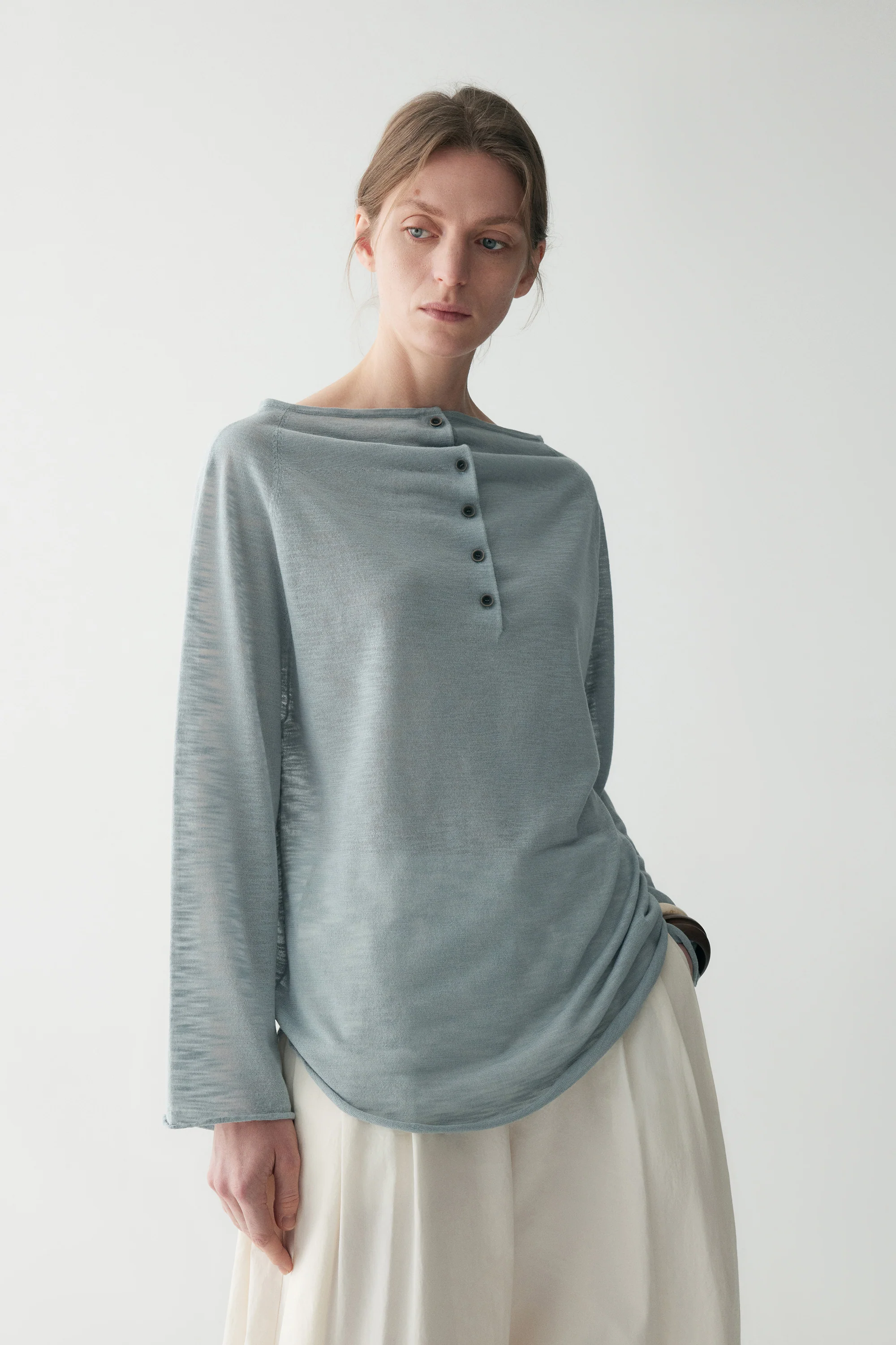 Button-up Pleated Blouse - Image 7