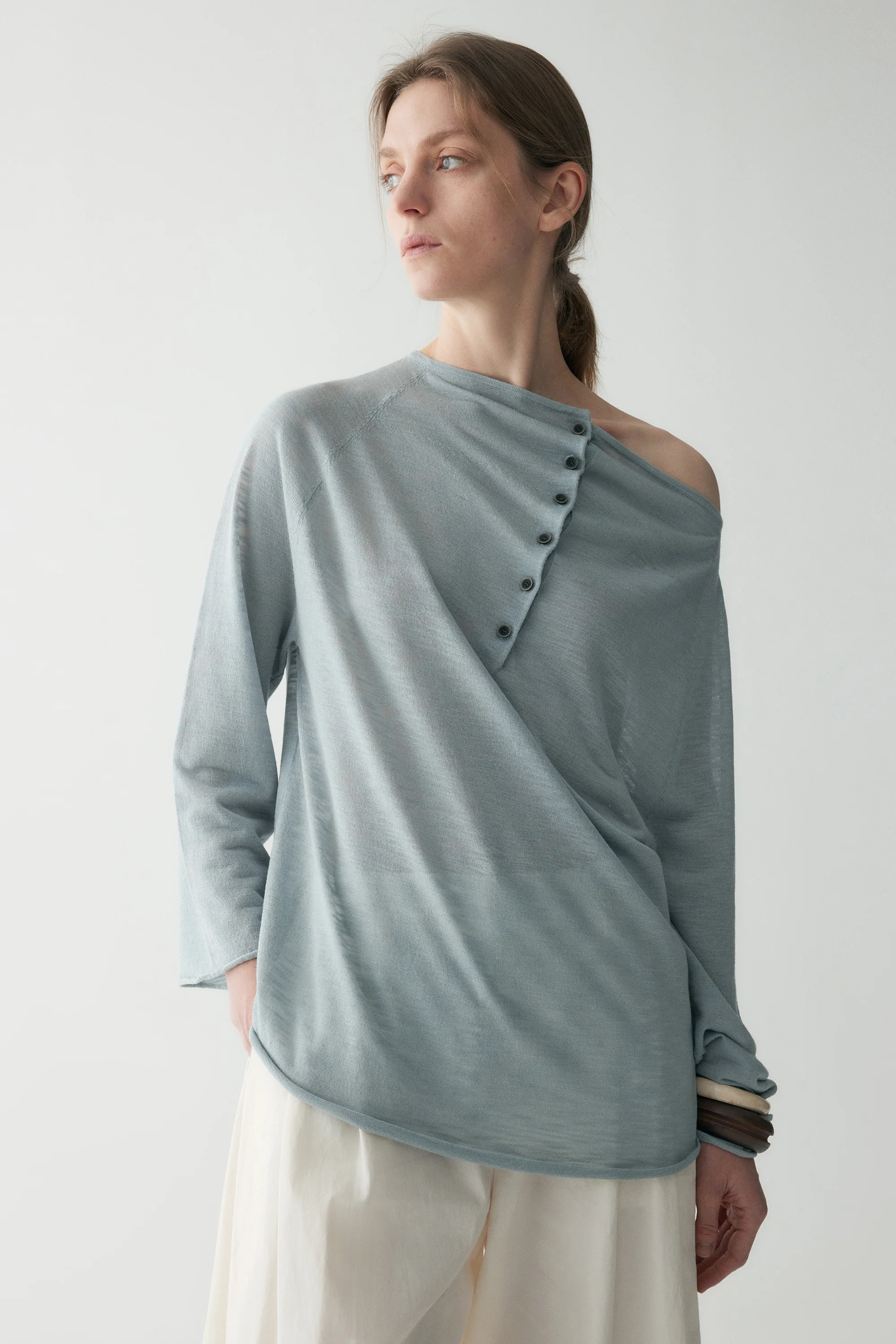 Button-up Pleated Blouse - Image 8