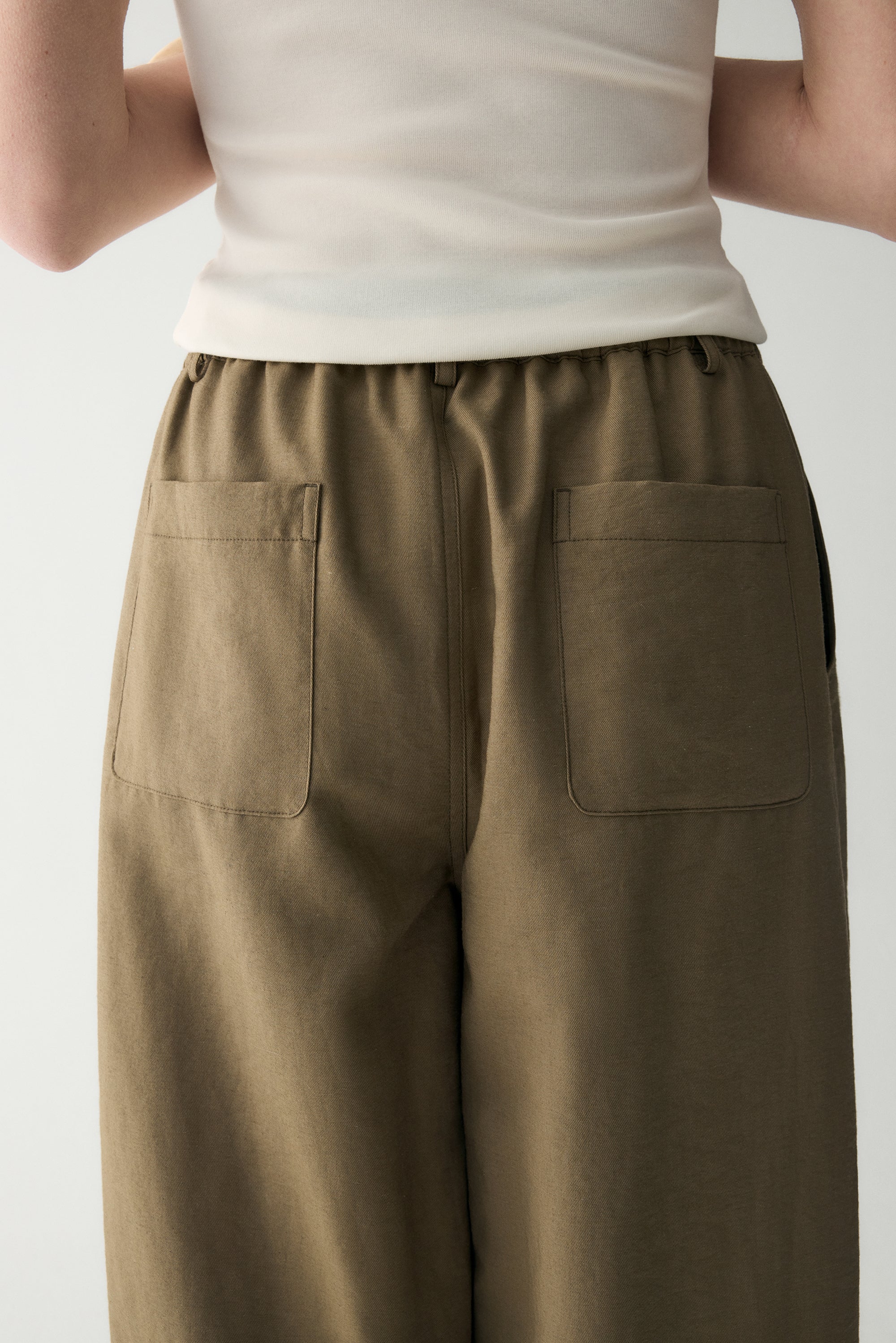 Elasticated Wide-leg Pants - Image 11