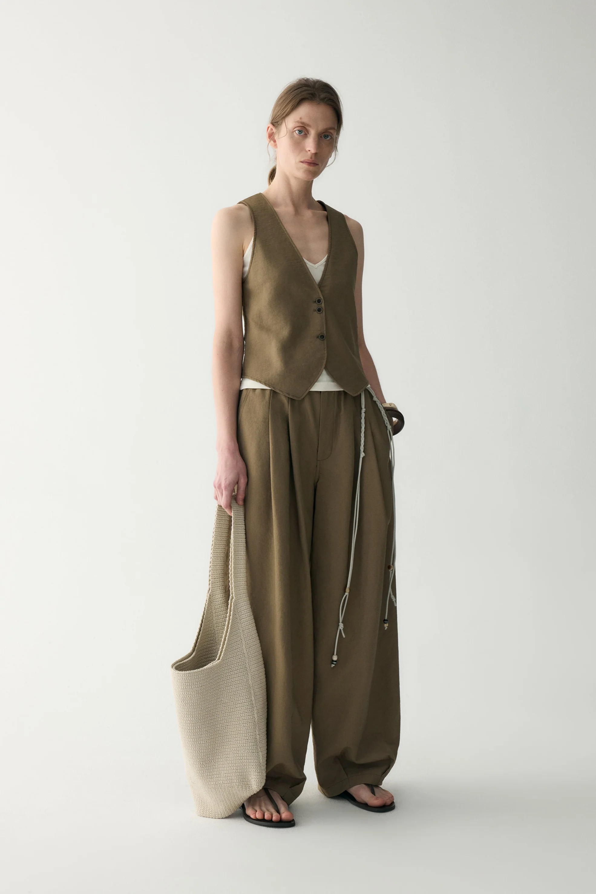 Elasticated Wide-leg Pants - Image 3
