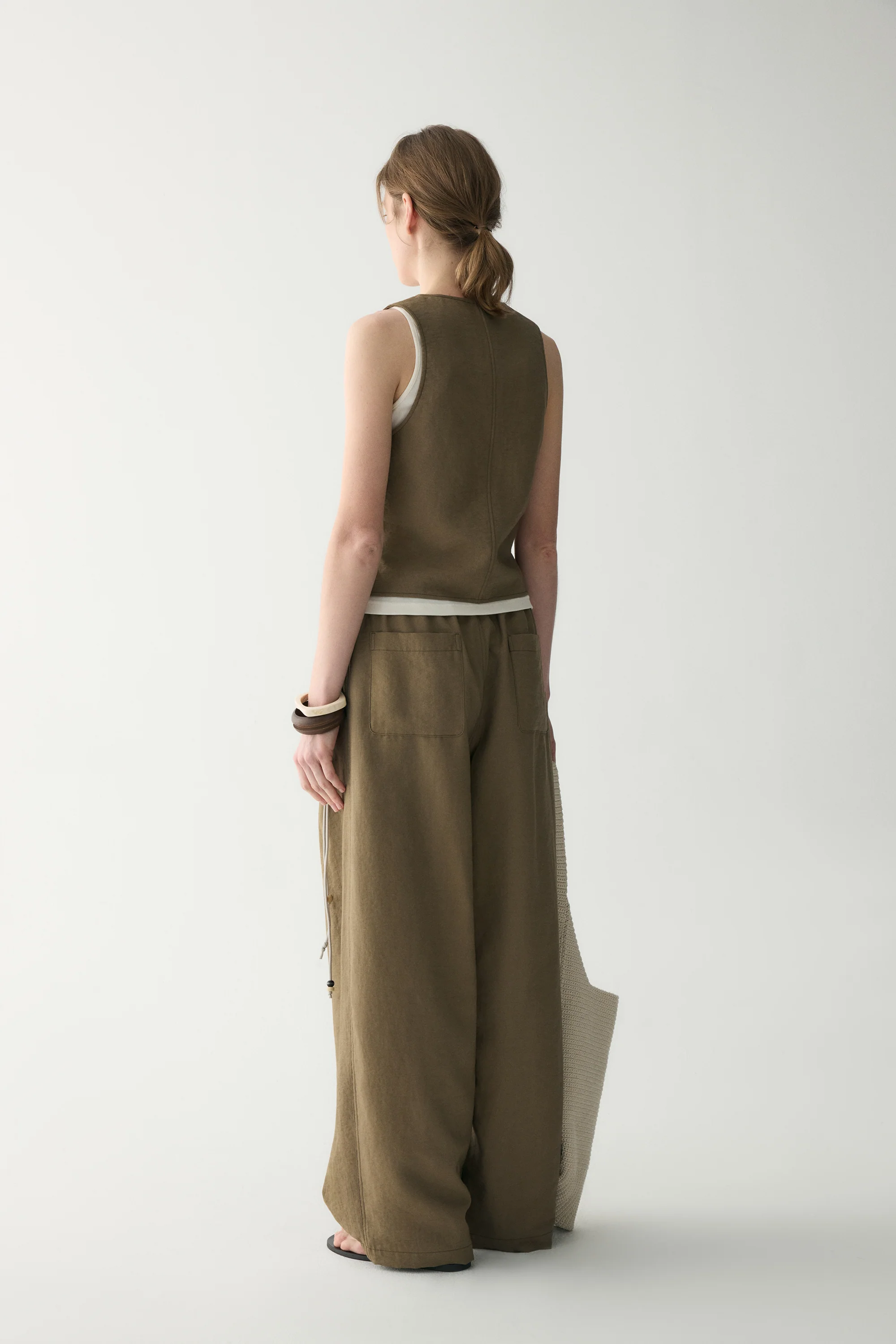 Elasticated Wide-leg Pants - Image 5