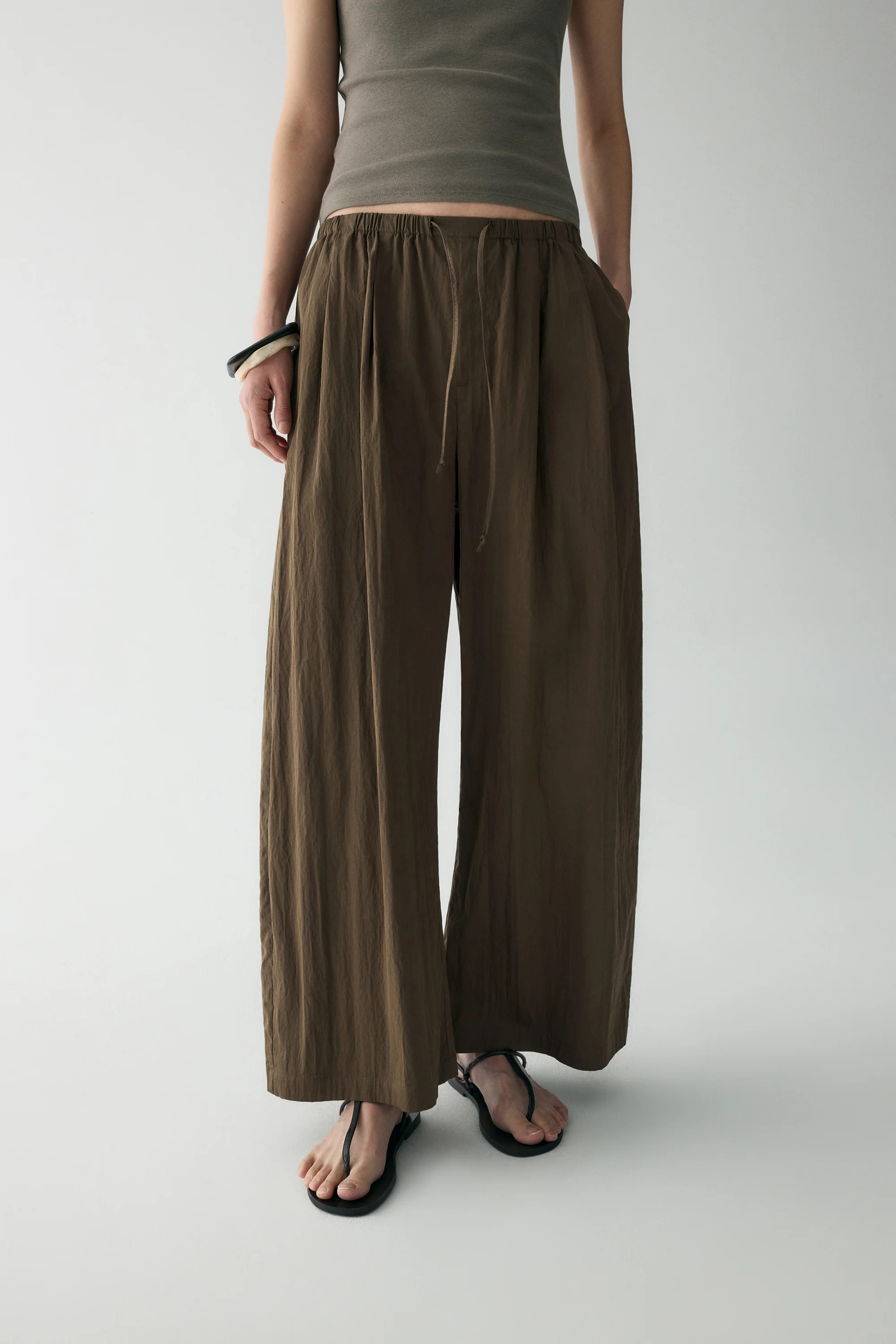 Elasticated Straight-leg Pants - Image 20