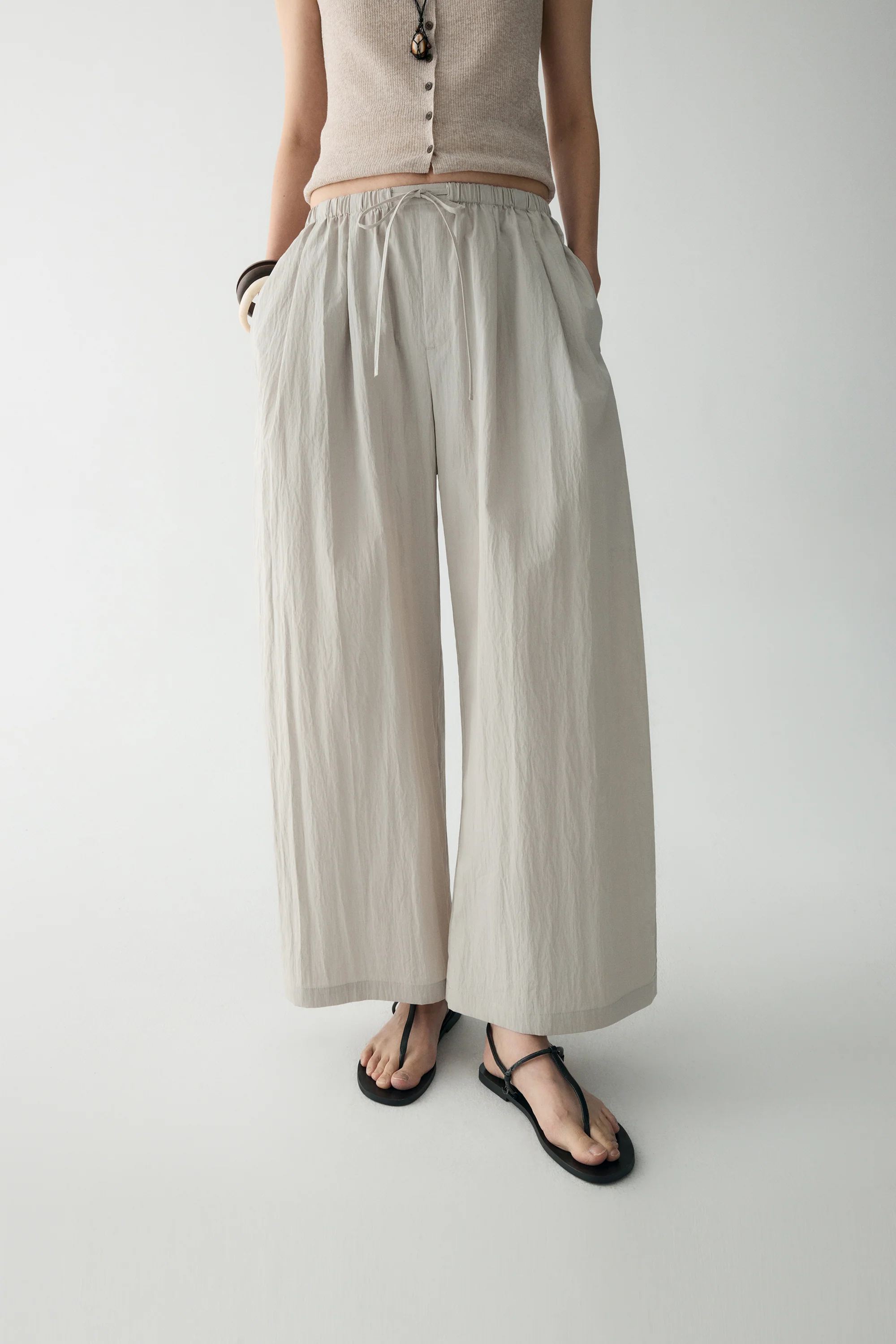 Elasticated Straight-leg Pants - Image 5