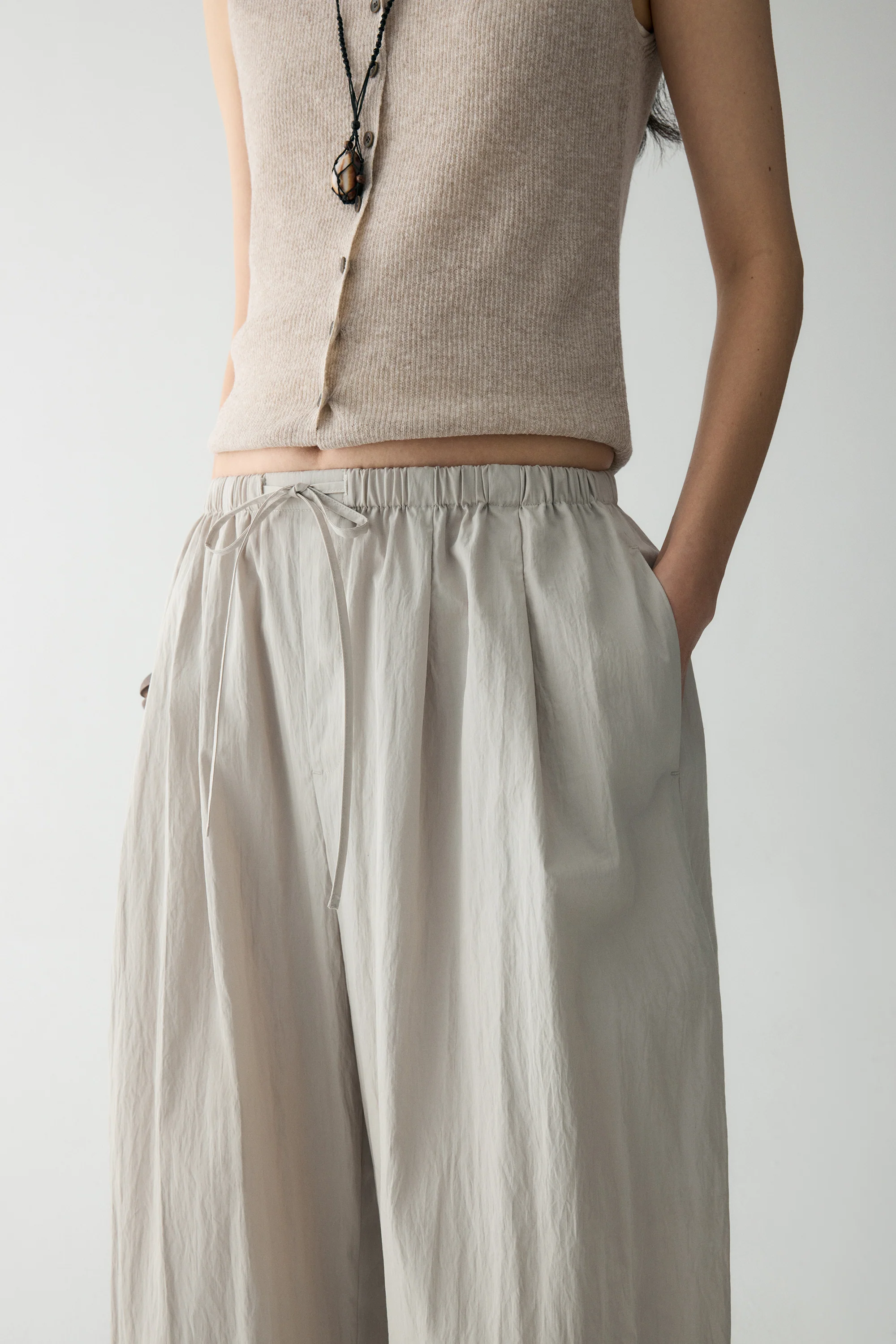 Elasticated Straight-leg Pants - Image 8