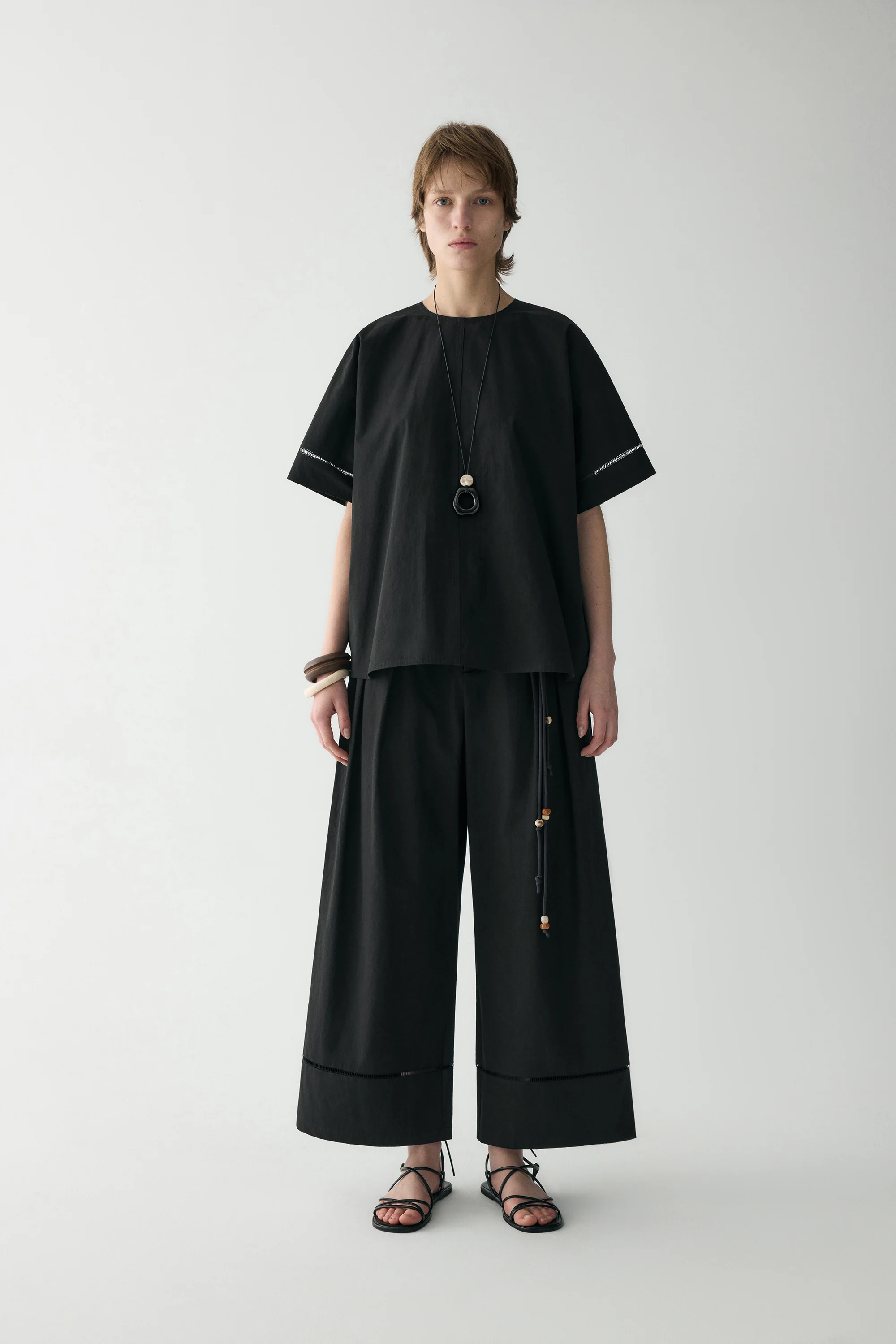 Pleated Cotton Pants - Image 14