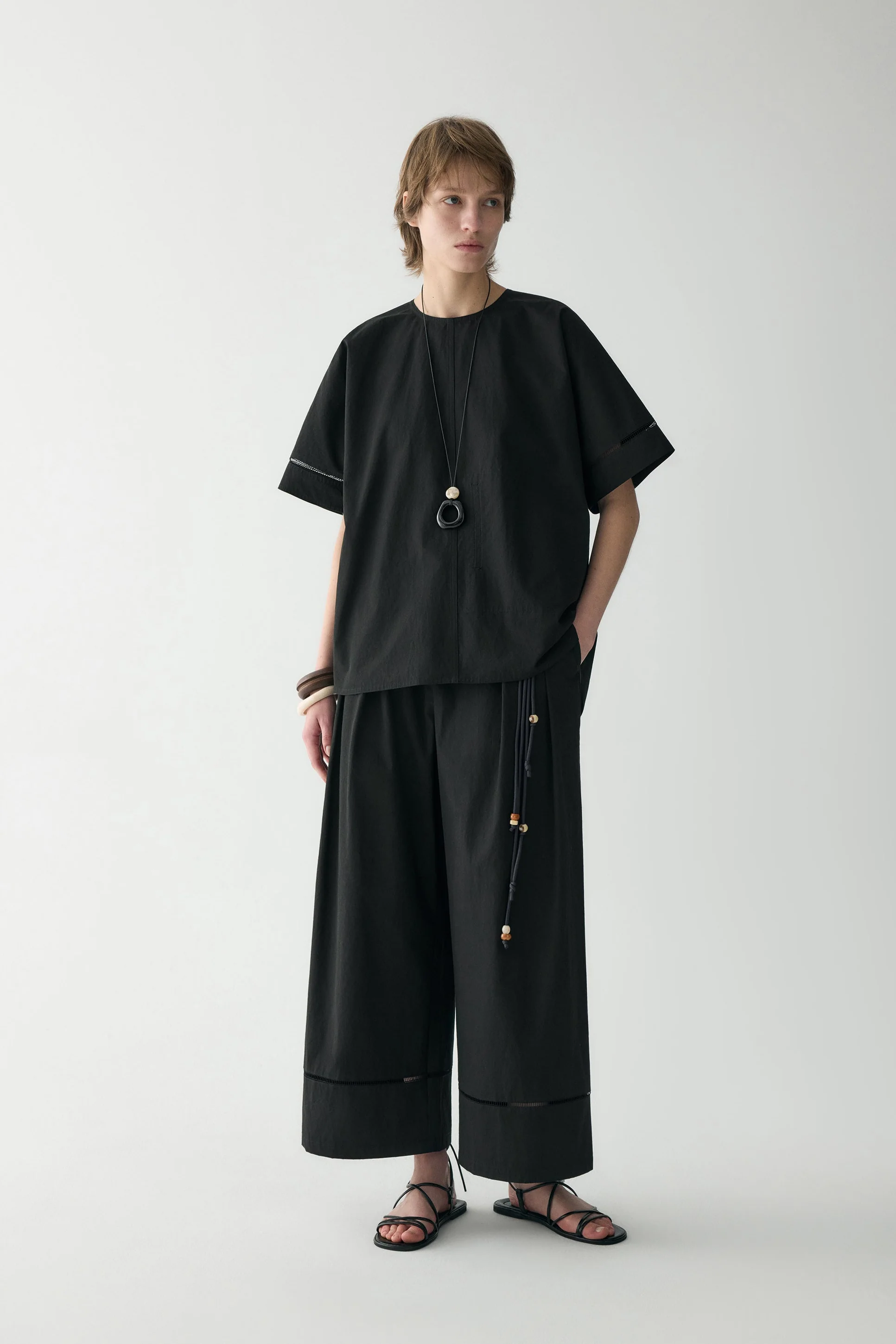 Pleated Cotton Pants - Image 16