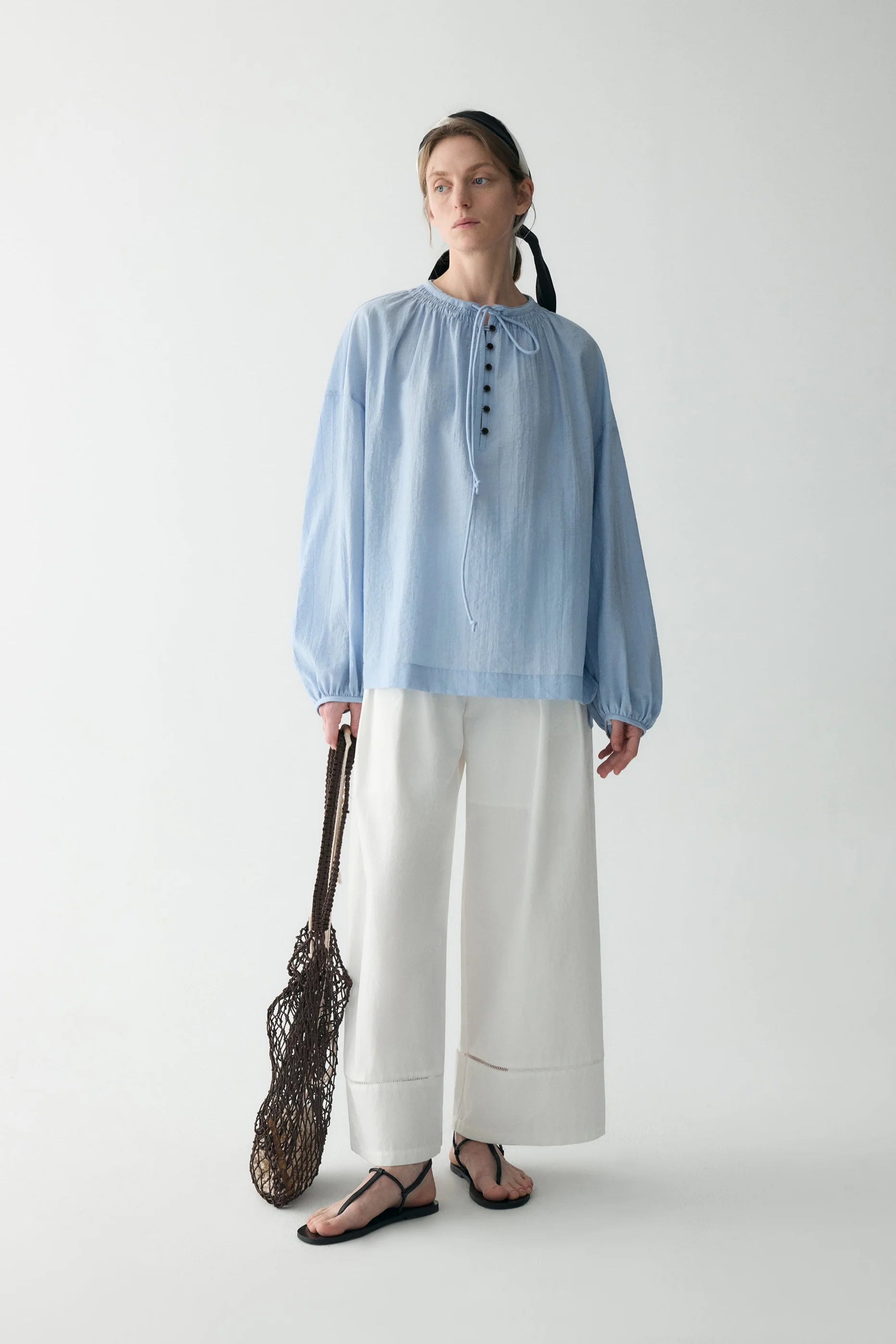 Pleated Cotton Pants - Image 6
