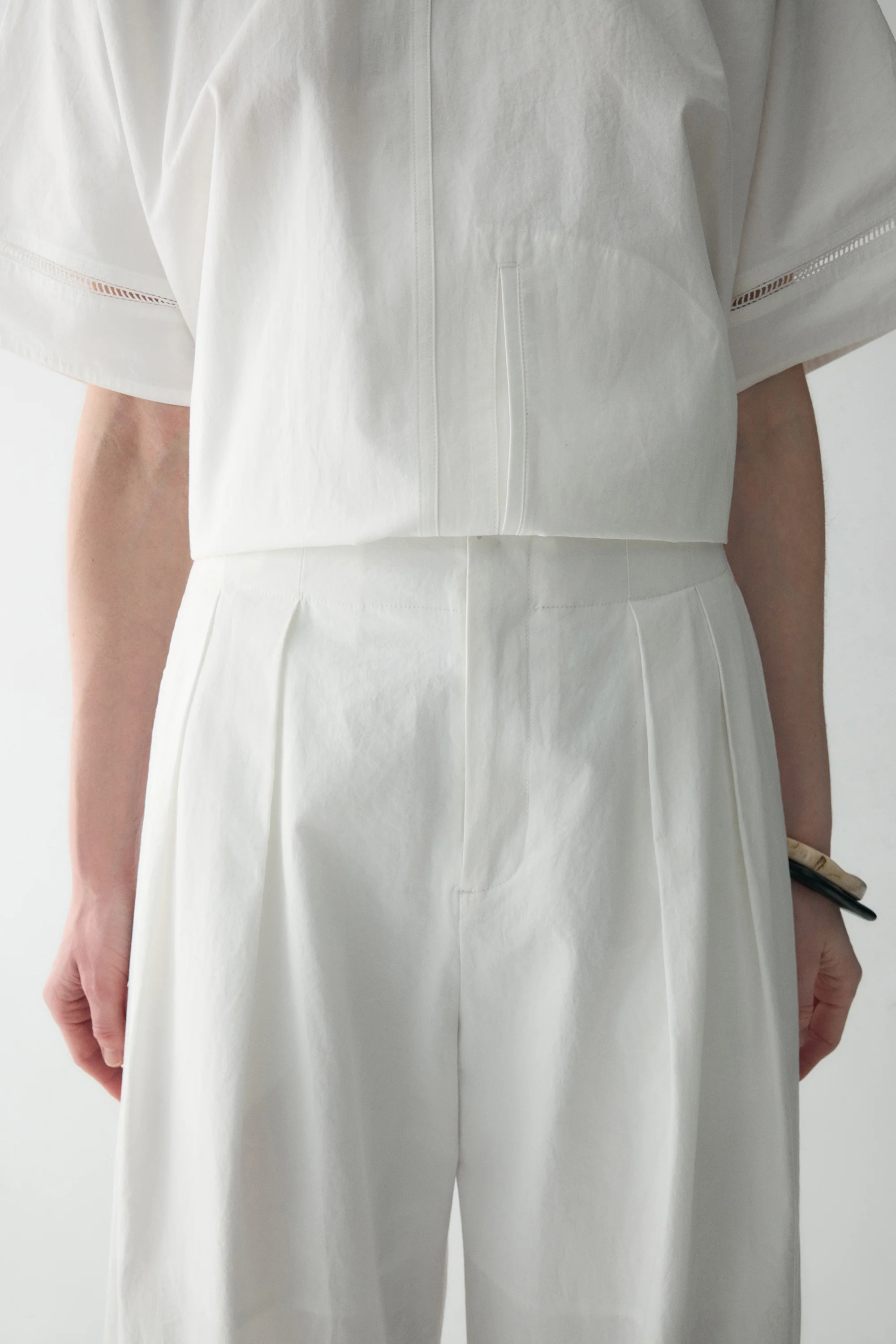 Pleated Cotton Pants - Image 9