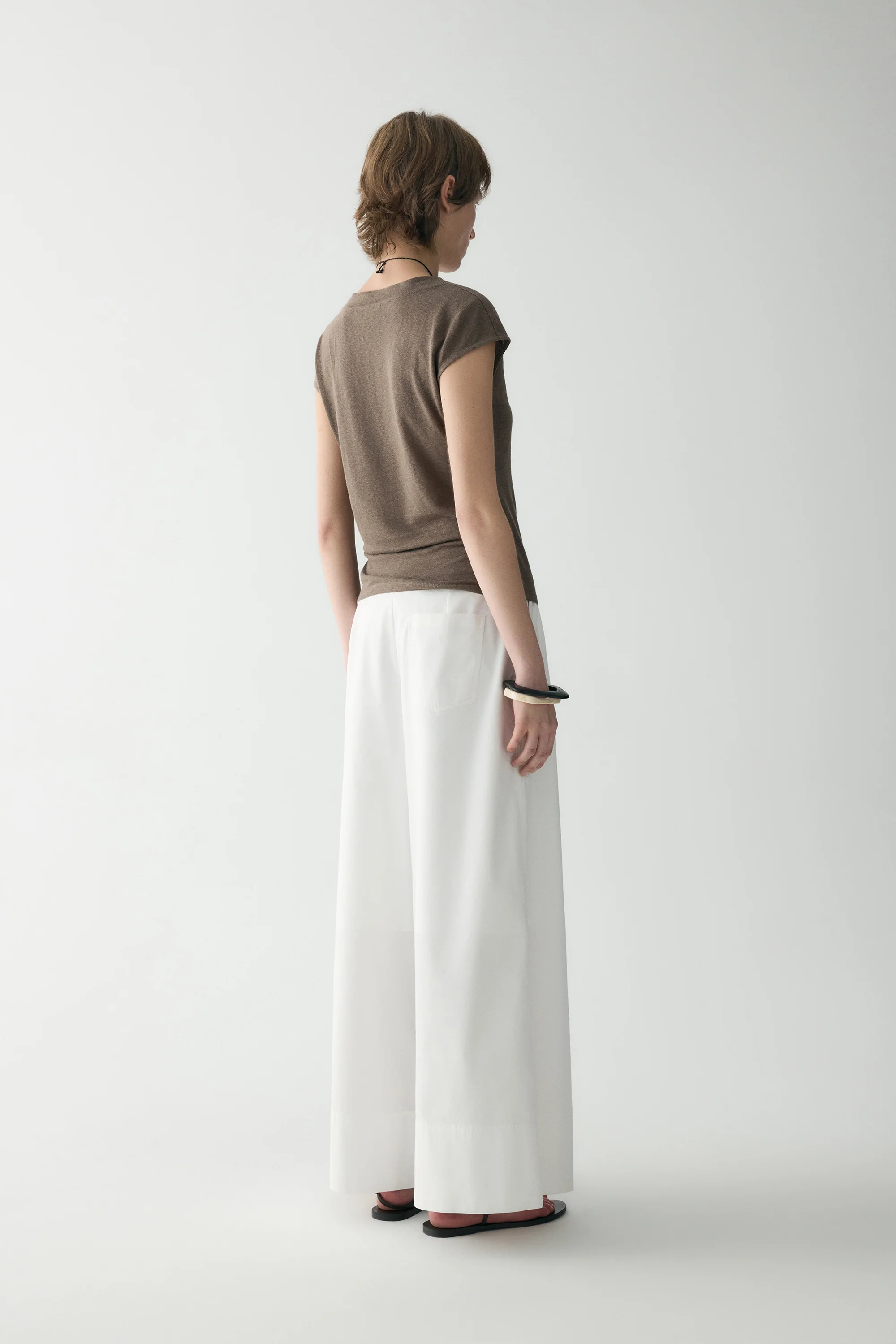 Cotton Pleated Pants - Image 5