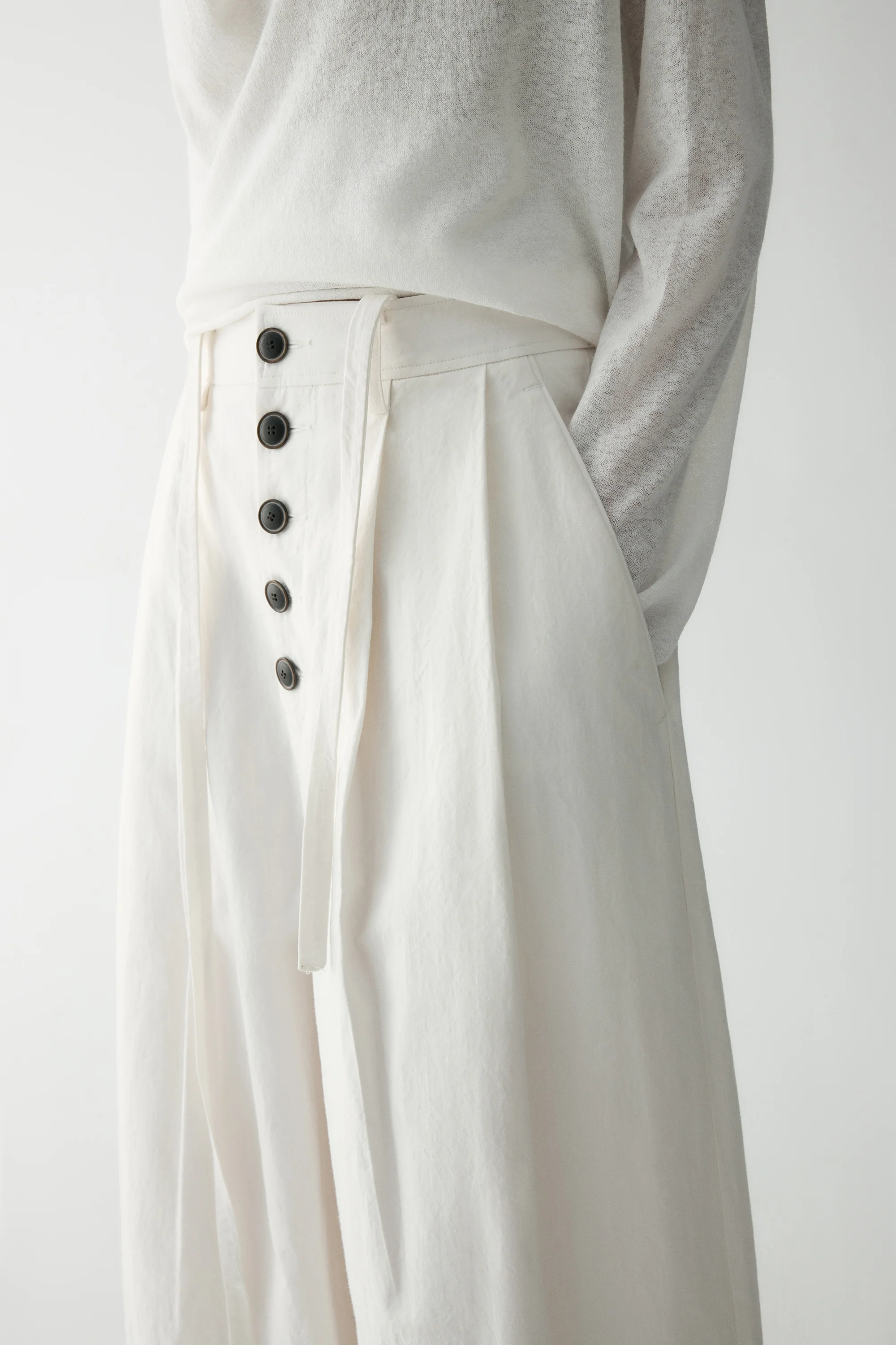 Cotton-linen Wide-leg Pants - Image 10