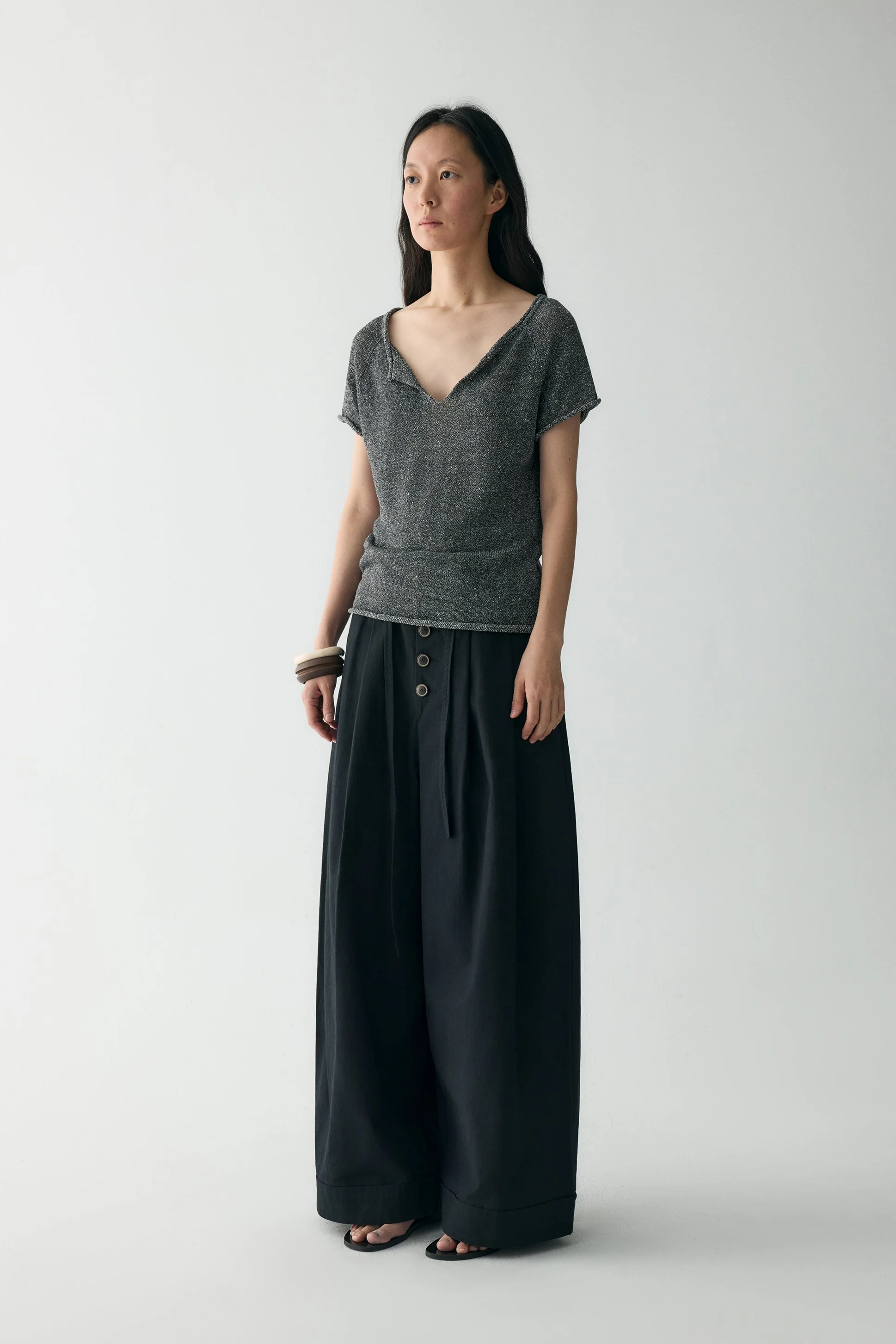 Cotton-linen Wide-leg Pants - Image 19