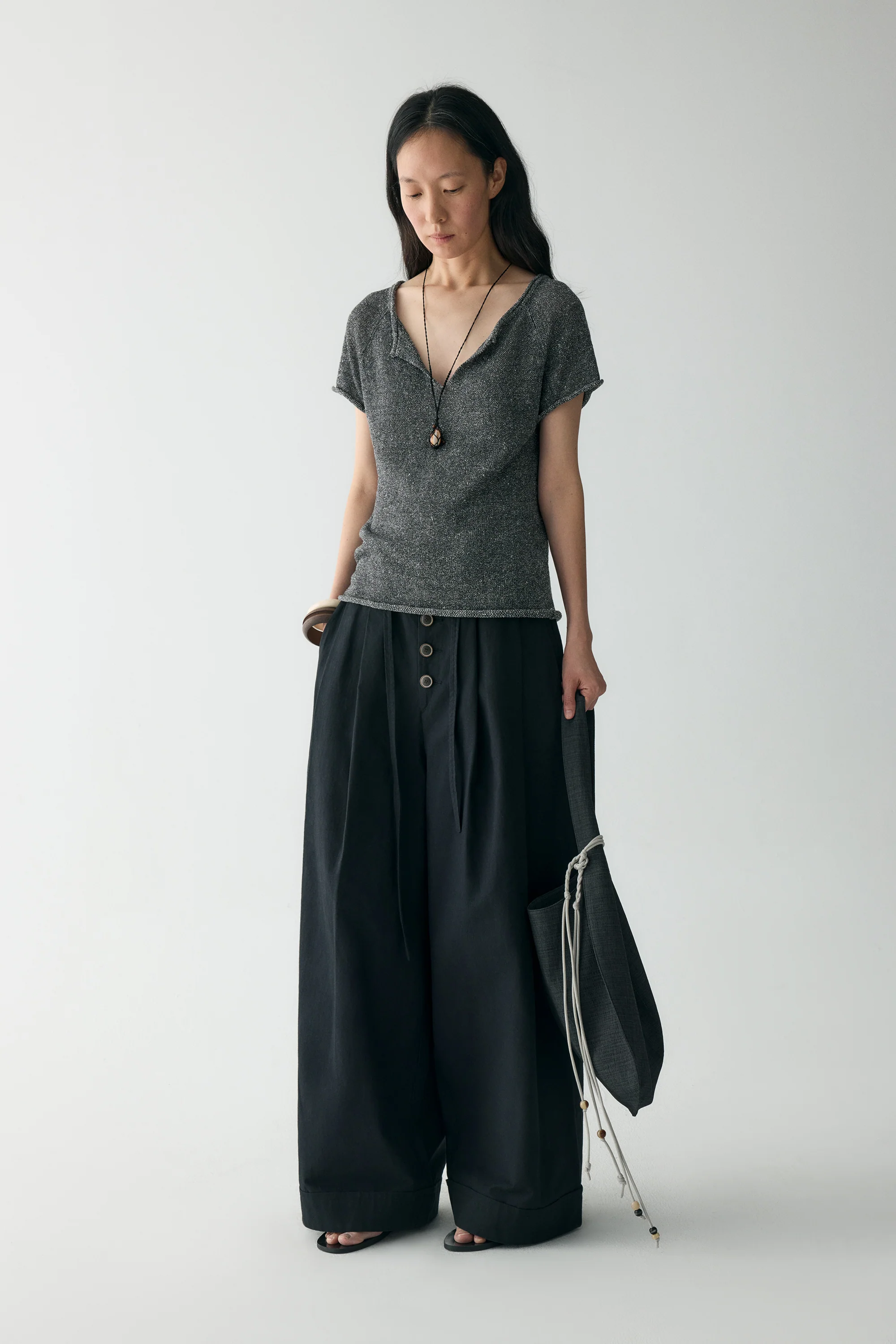 Cotton-linen Wide-leg Pants - Image 20