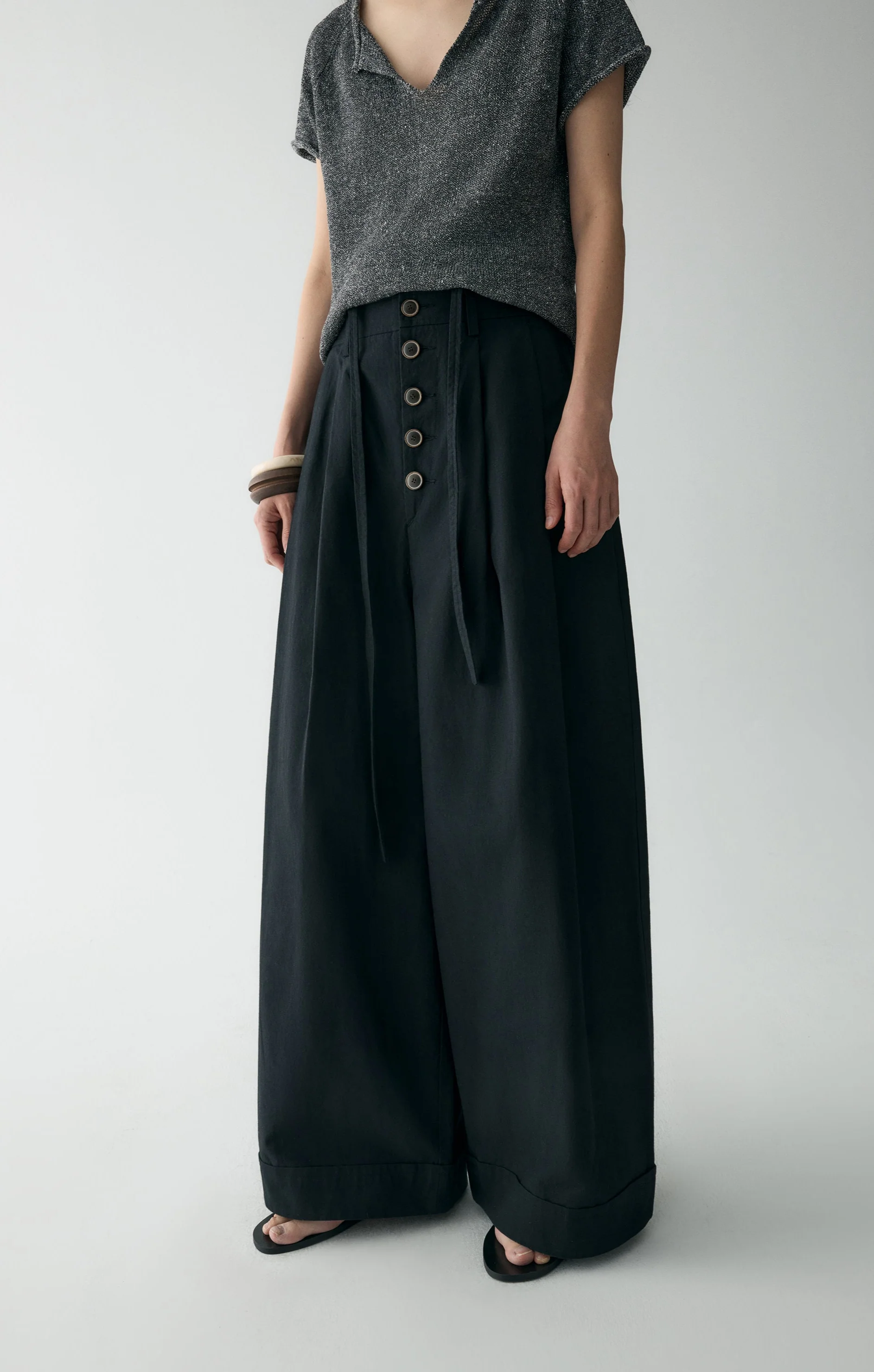 Cotton-linen Wide-leg Pants - Image 22