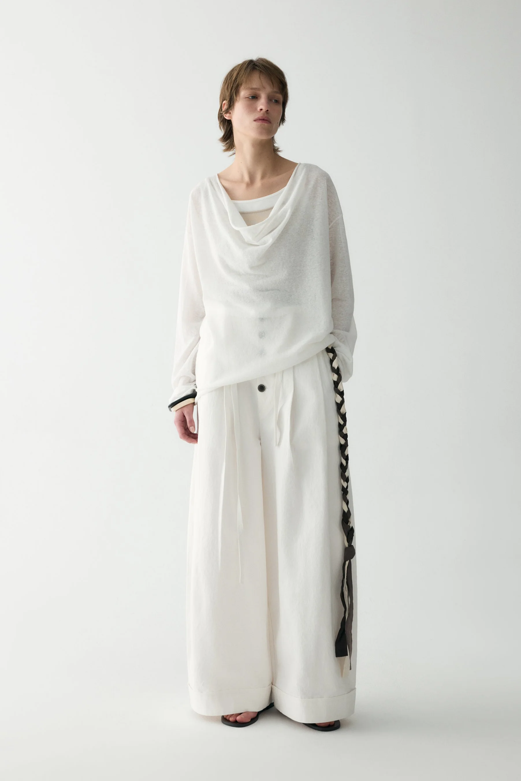 Cotton-linen Wide-leg Pants - Image 3