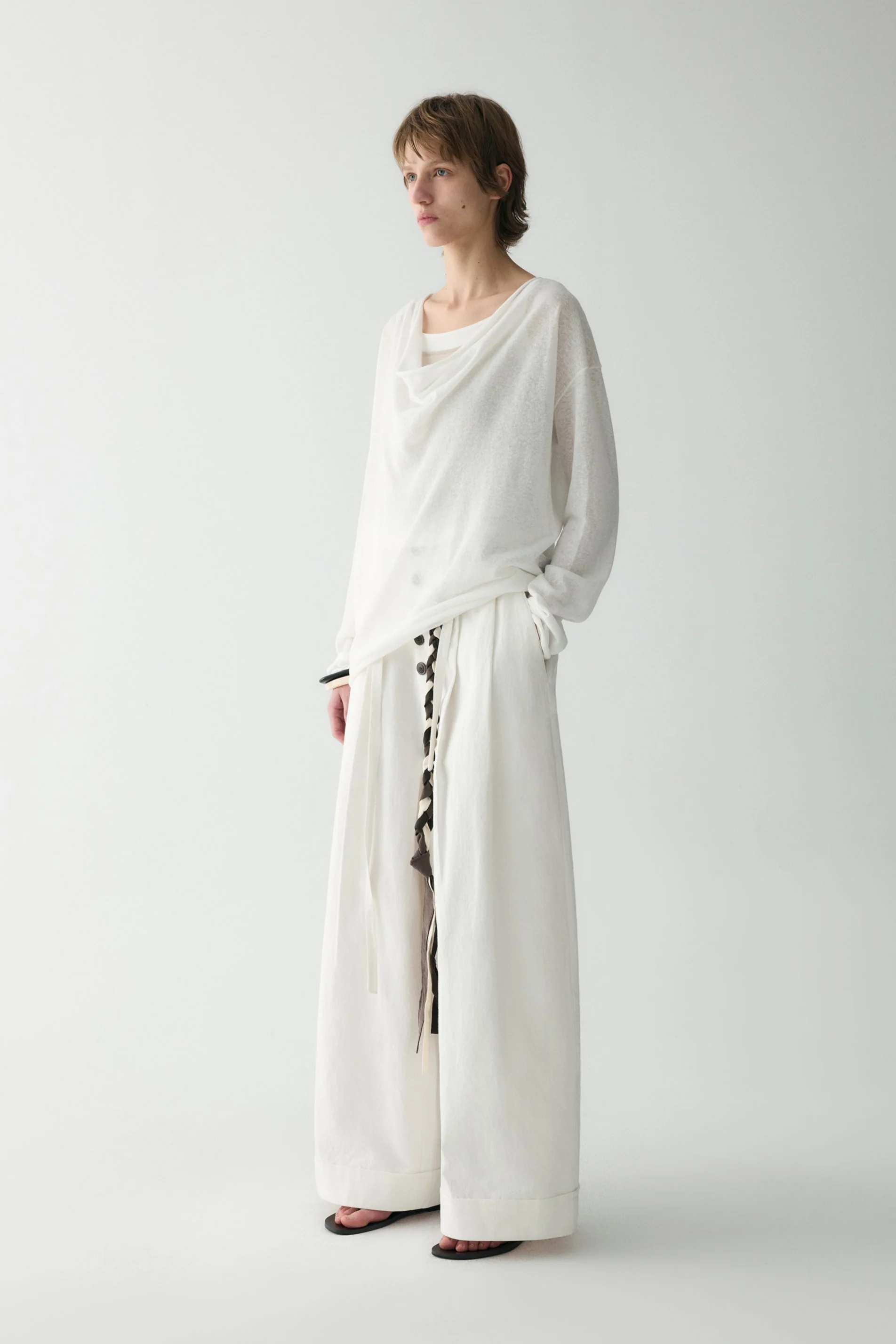 Cotton-linen Wide-leg Pants - Image 4