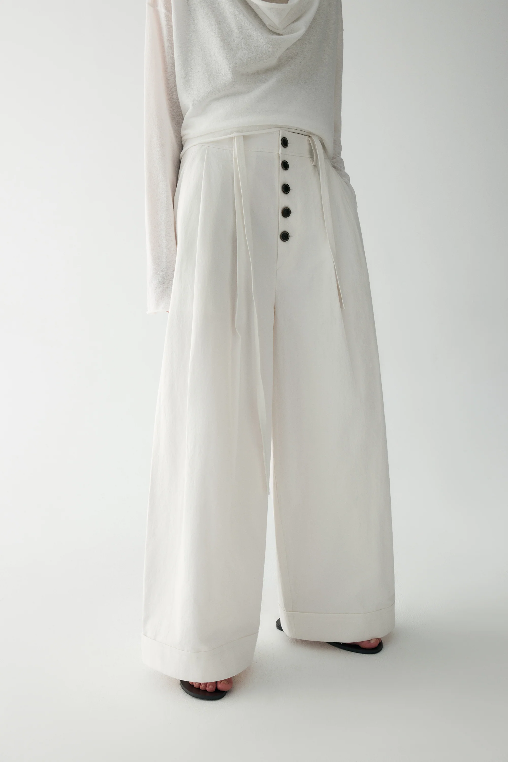 Cotton-linen Wide-leg Pants - Image 7