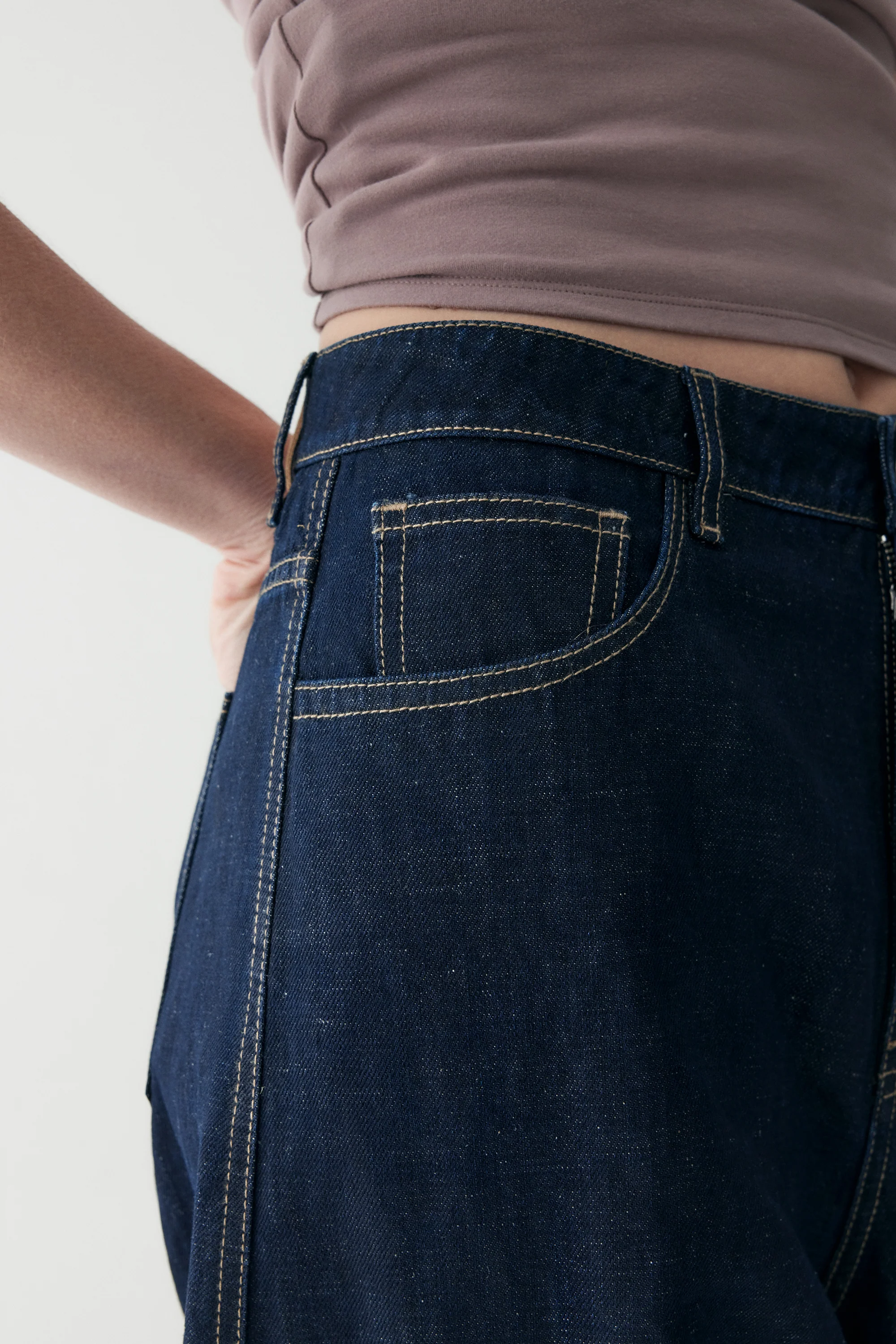 Cotton Turn-up Jeans - Image 15