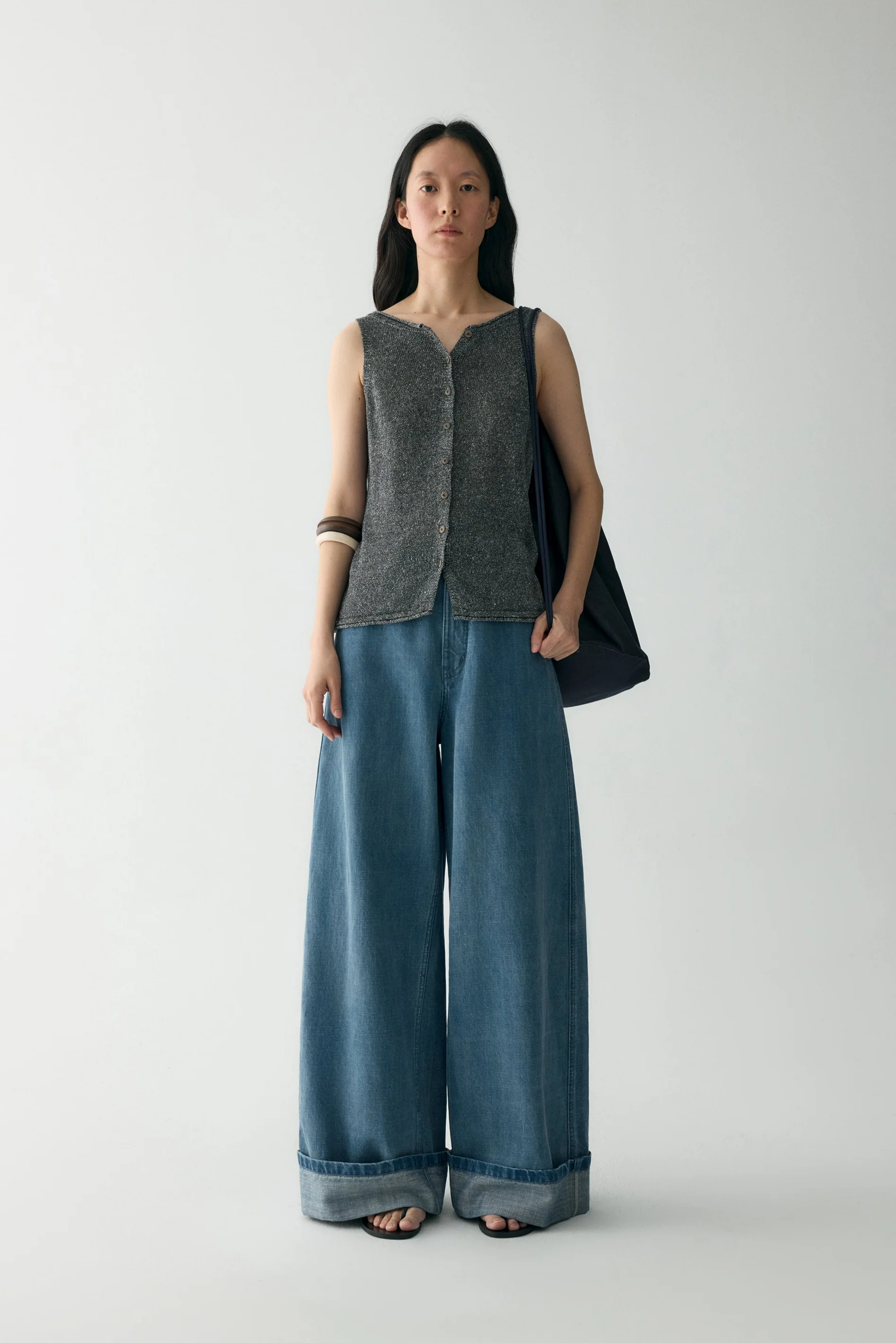 Cotton Turn-up Jeans - Image 3