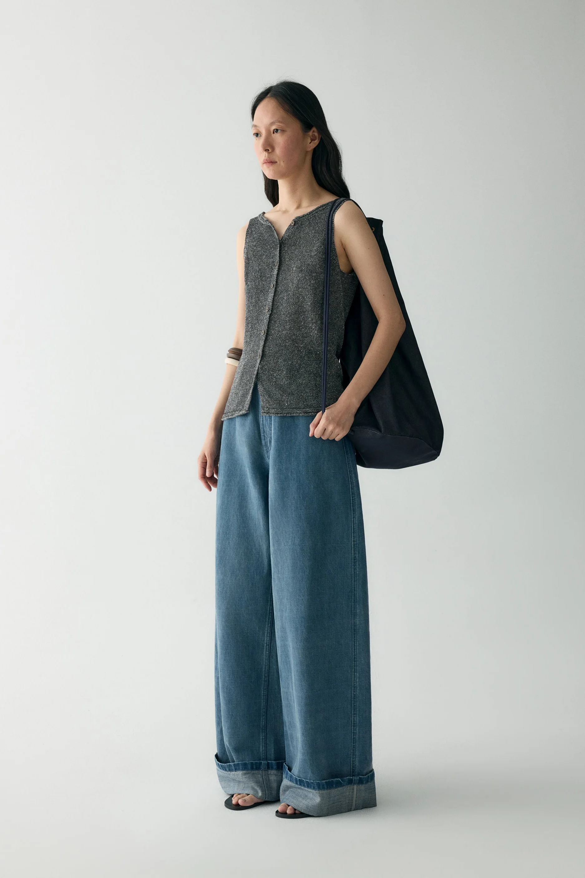 Cotton Turn-up Jeans - Image 5