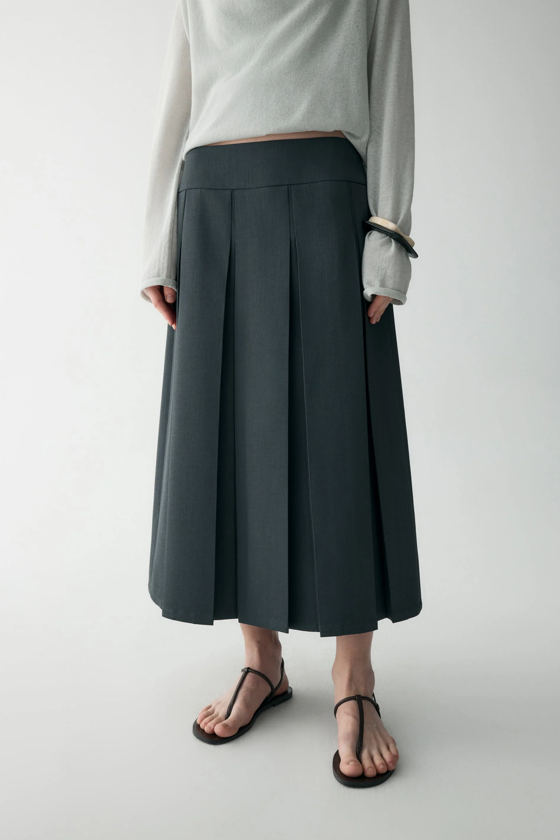 Retro Pleated Skirt - Image 5