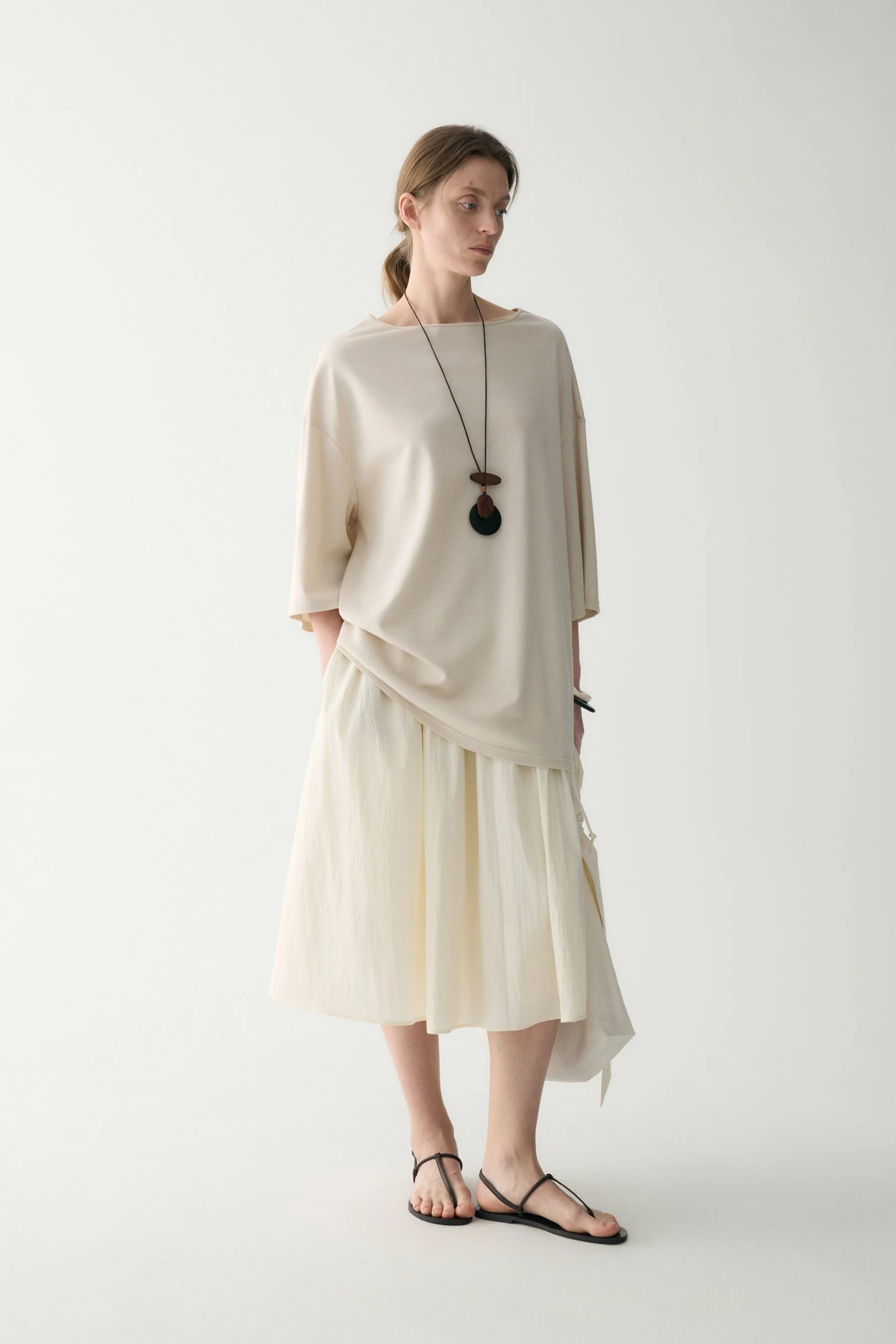 Elasticated Midi Skirt - Image 3