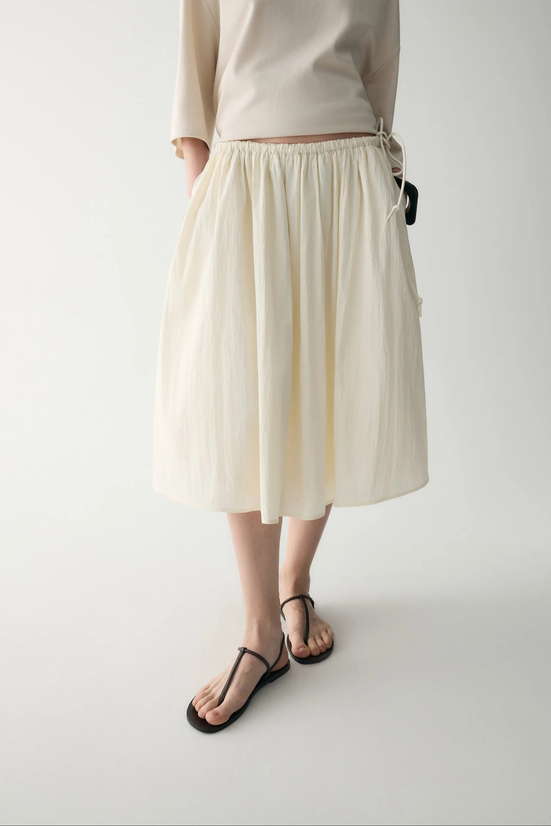 Elasticated Midi Skirt - Image 4
