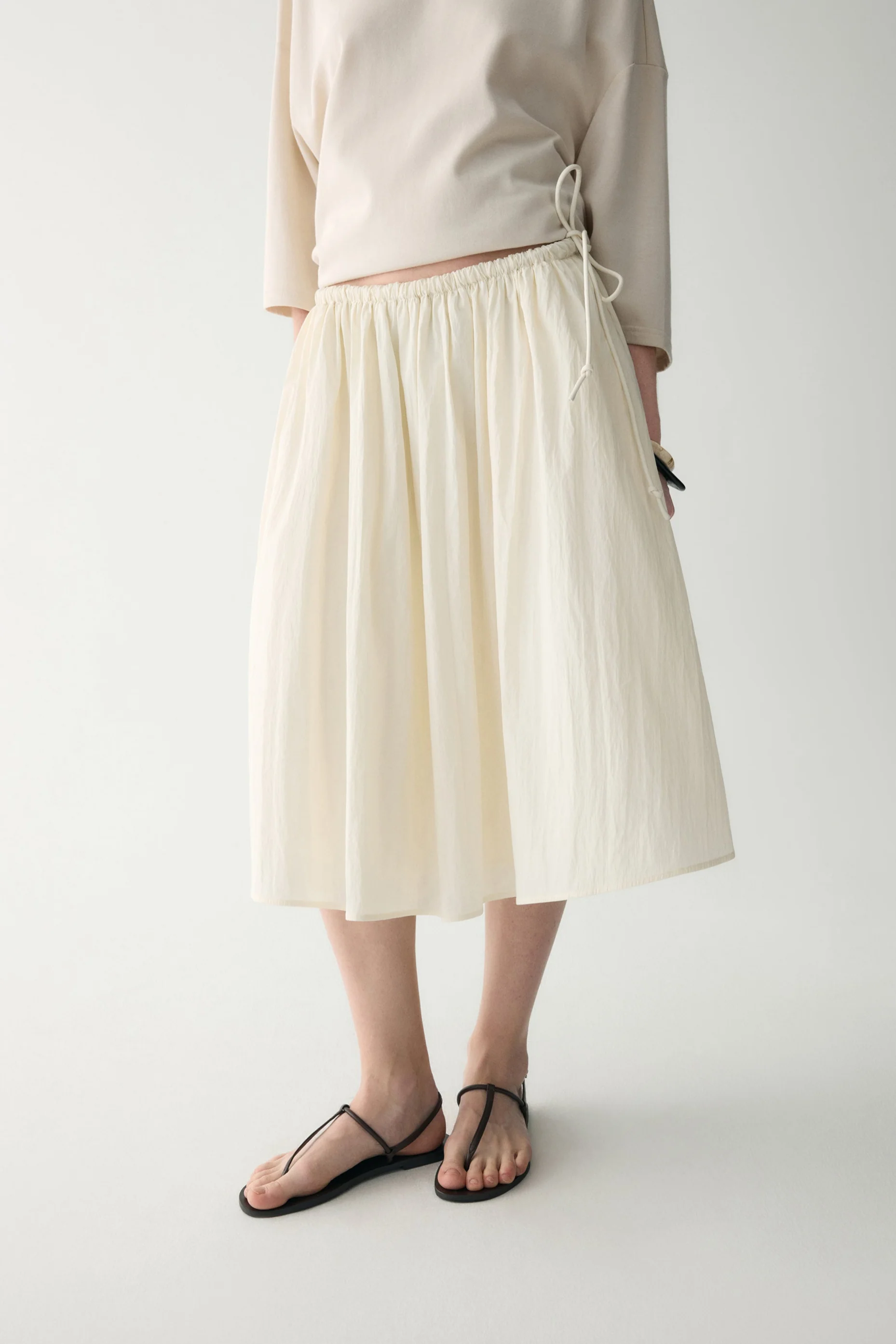 Elasticated Midi Skirt - Image 5