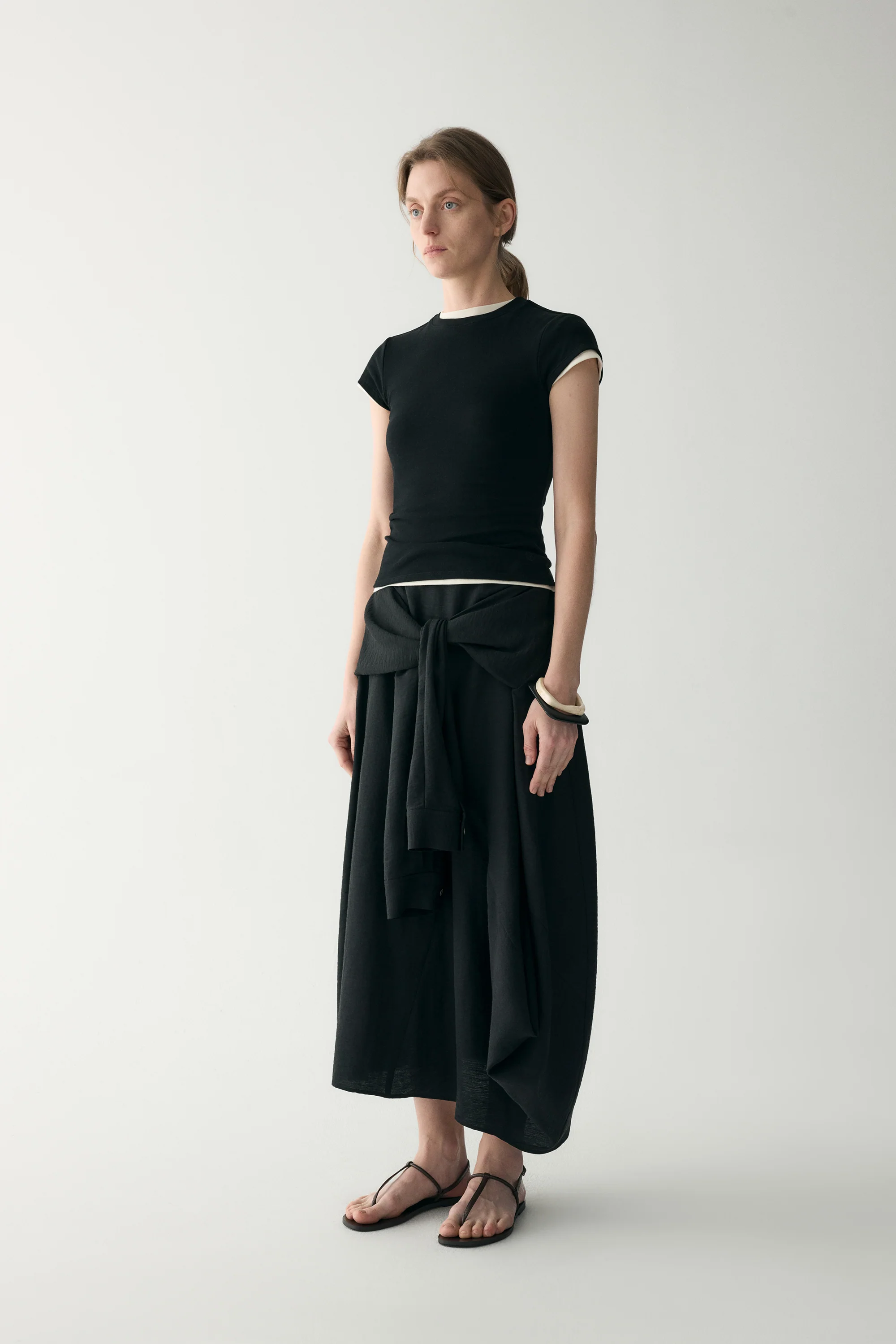 Linen Knotted Waistband Skirt - Image 15