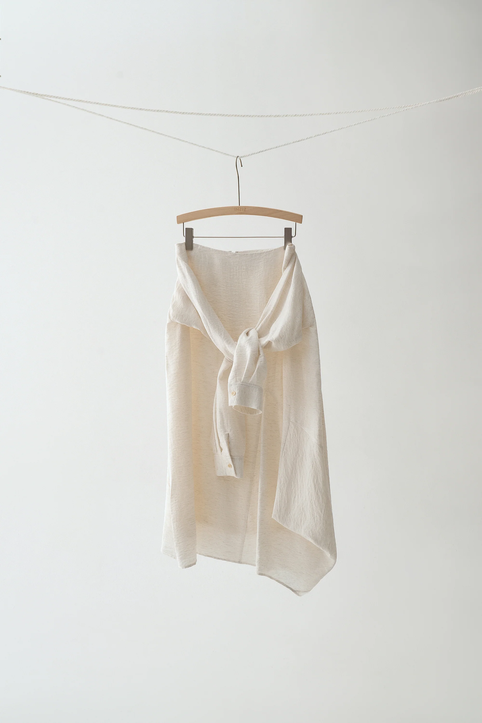 Linen Knotted Waistband Skirt - Image 2