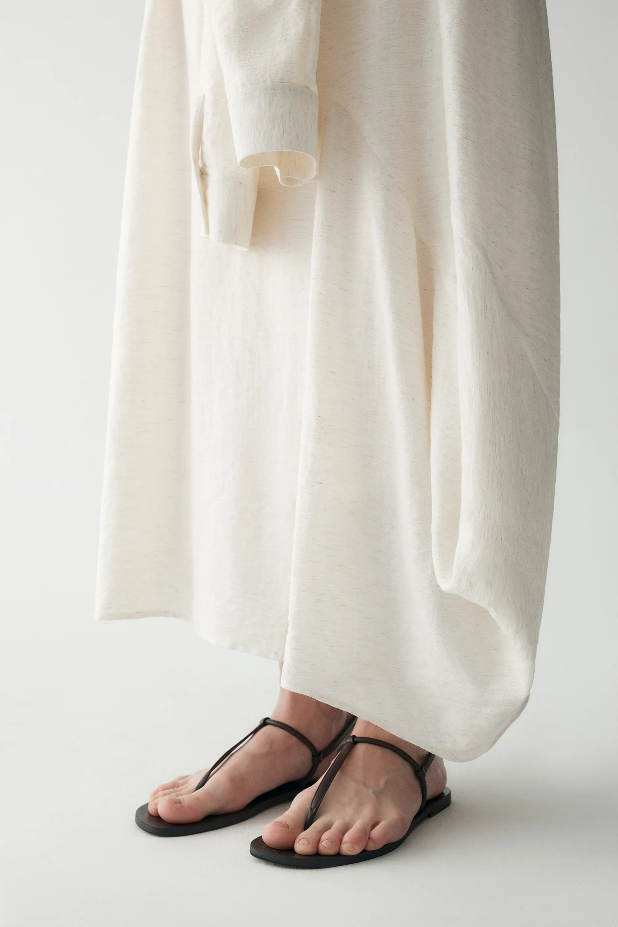 Linen Knotted Waistband Skirt - Image 9