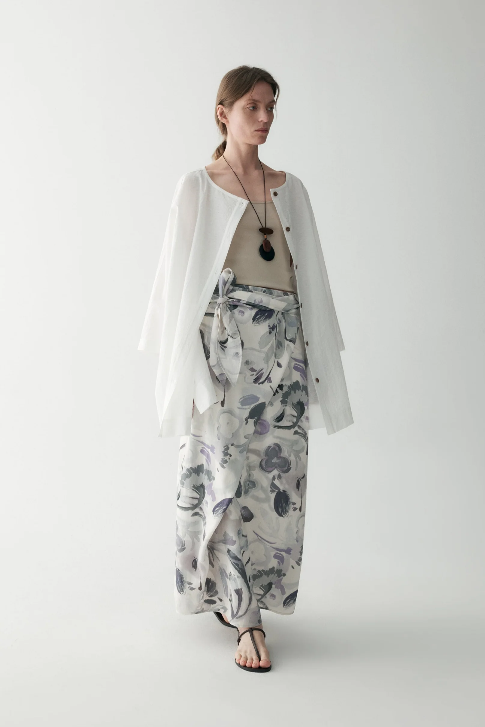 Ink-printed Wrap Skirt - Image 5