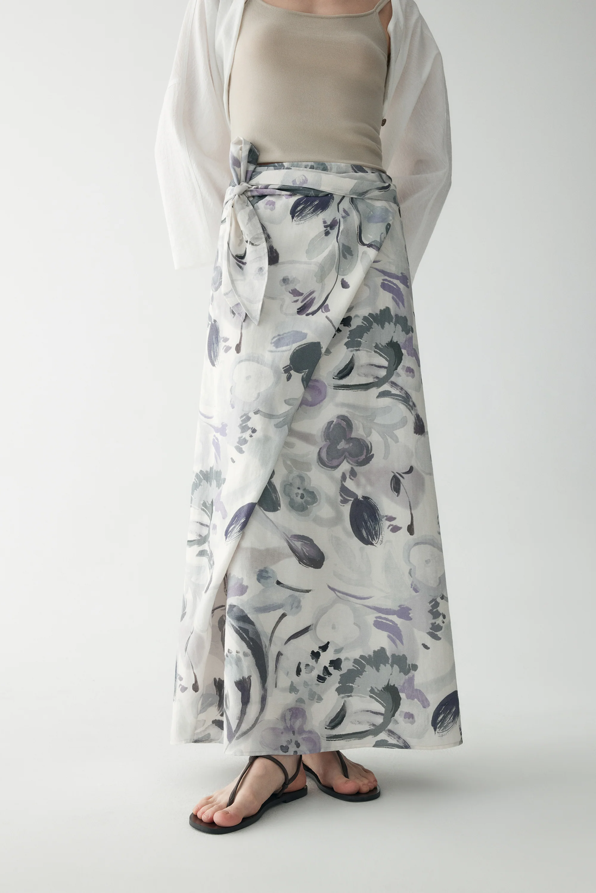 Ink-printed Wrap Skirt - Image 6