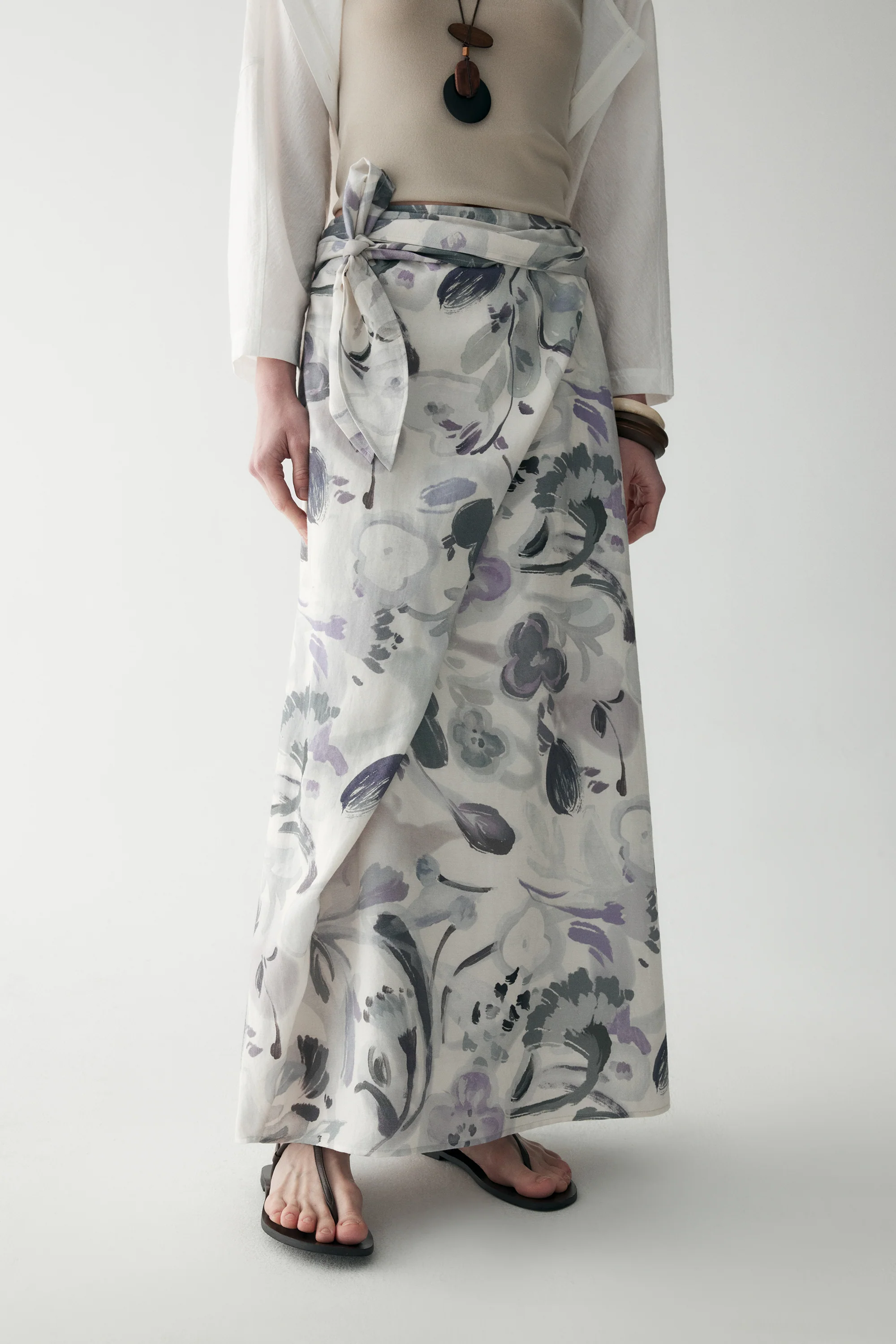 Ink-printed Wrap Skirt - Image 7