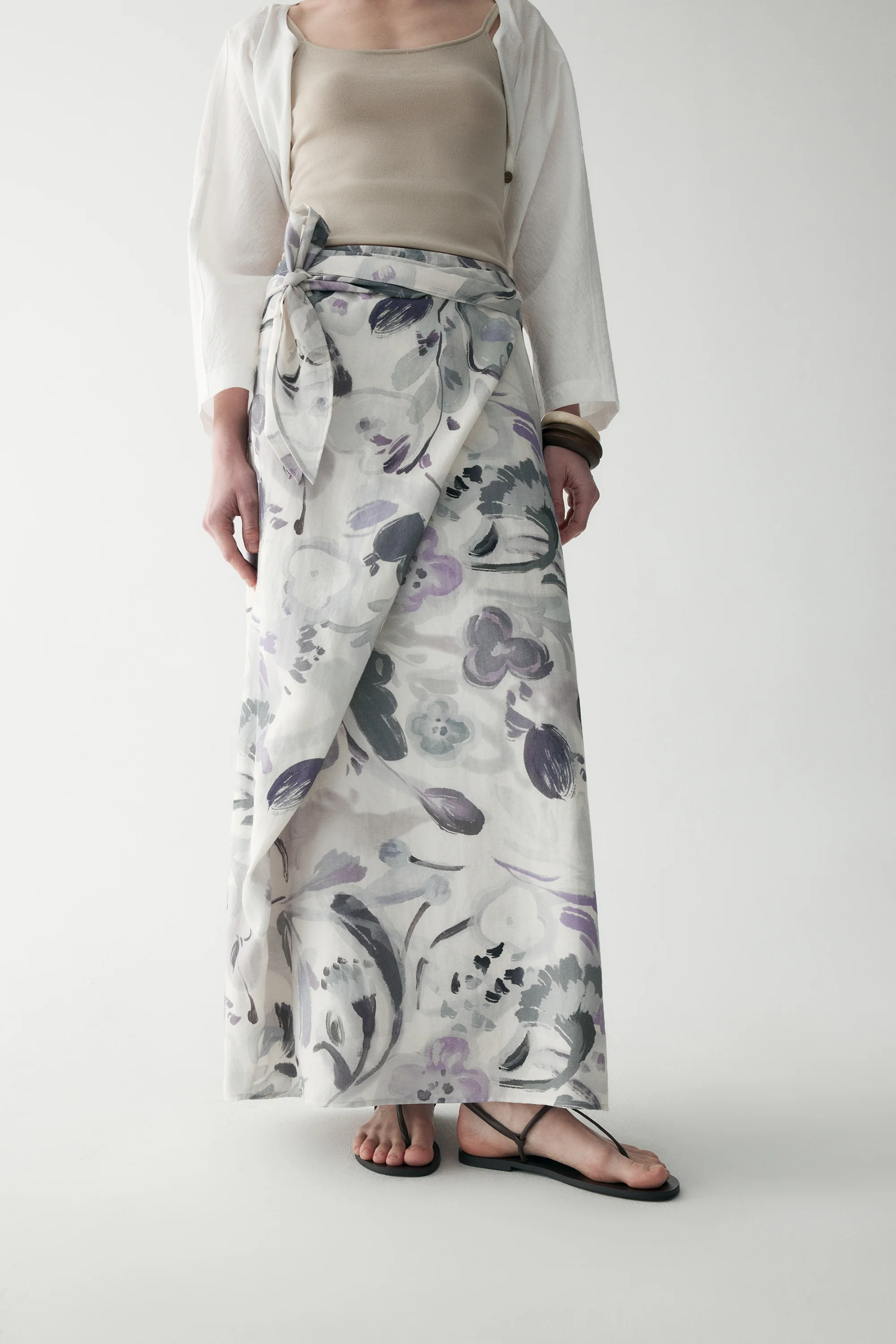 Ink-printed Wrap Skirt - Image 8