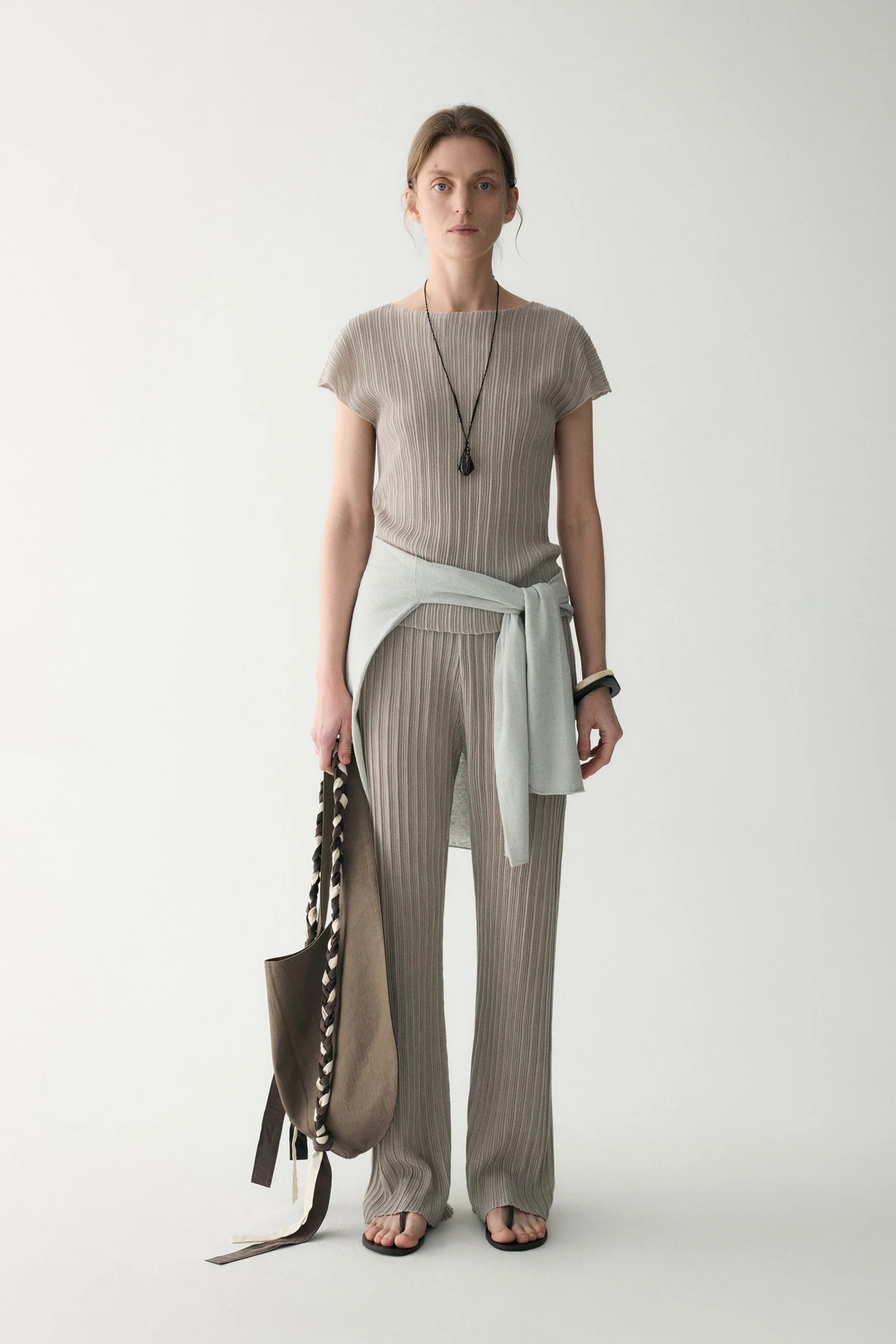 Textured Knitted Pants - Image 3