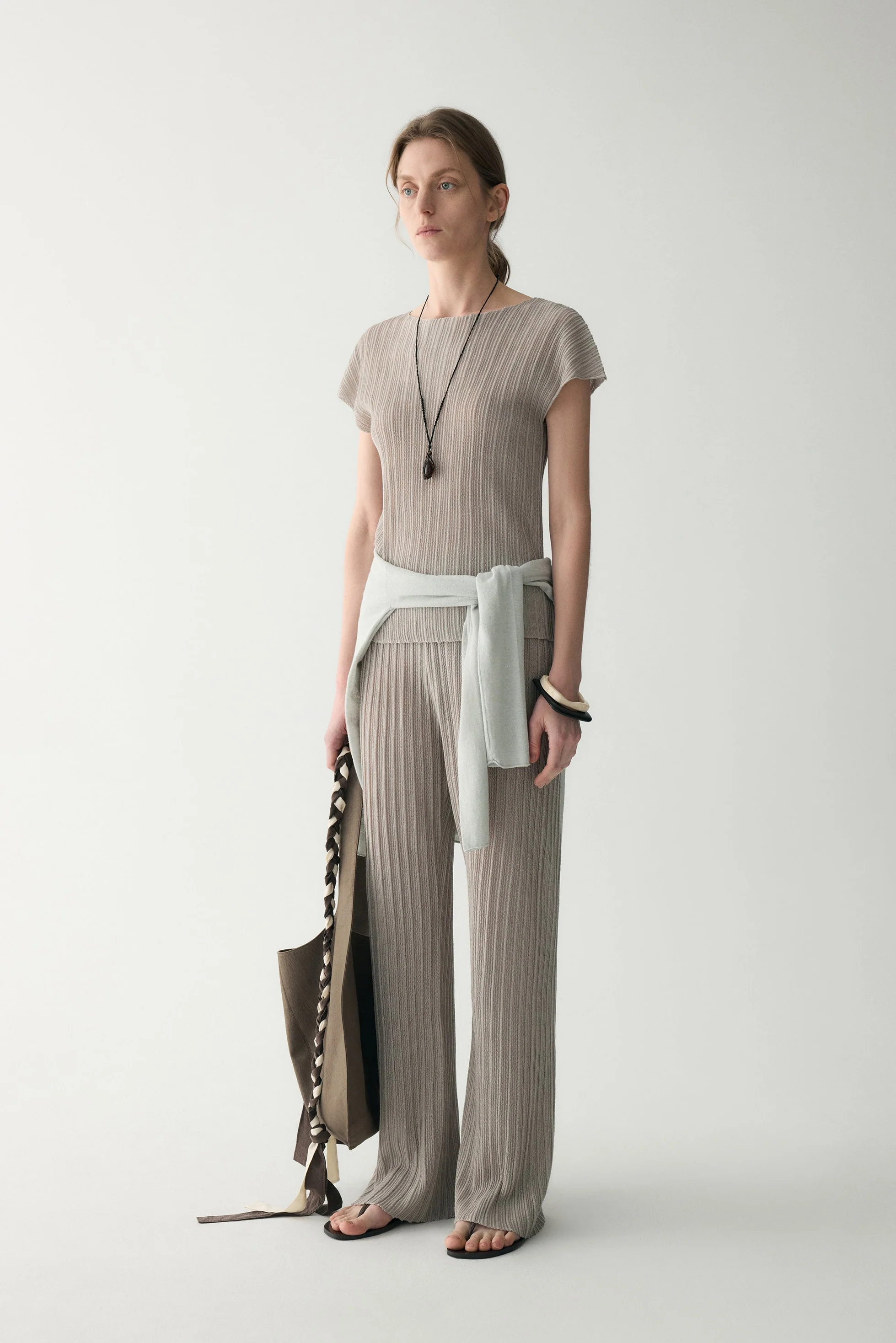 Textured Knitted Pants - Image 4