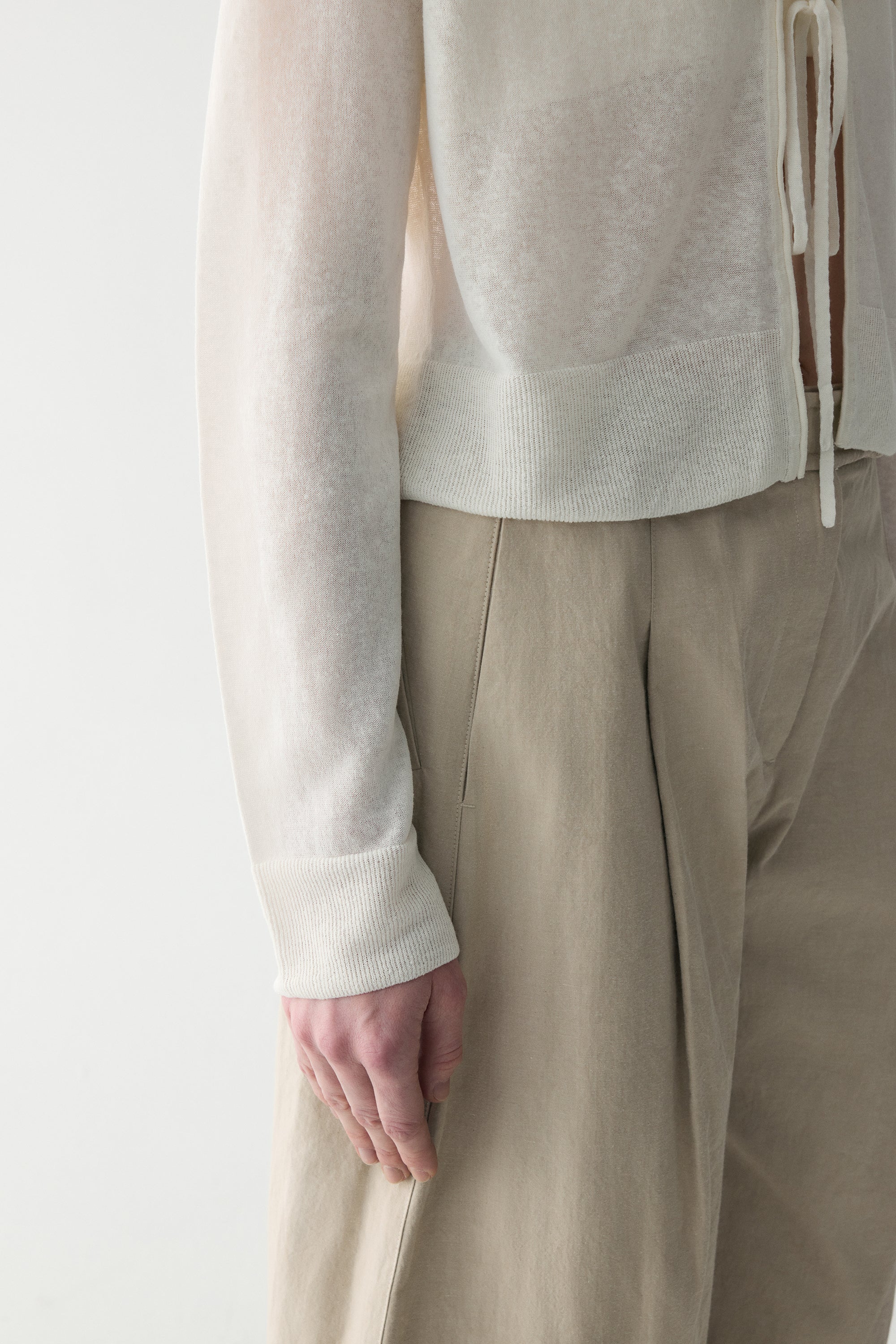 Tie-front Linen Cardigan - Image 14